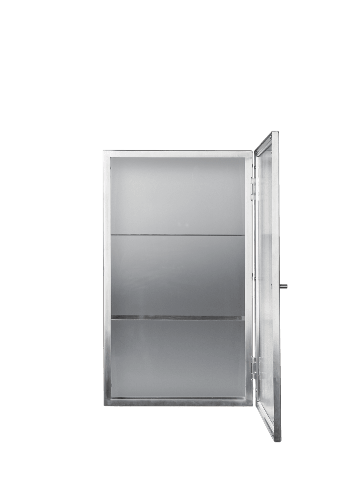 Stilvolles Haze Wandregal von Ferm Living, gefertigt aus elegantem geripptem Glas und langlebigem Edelstahl, perfekt für moderne Wohnräume.