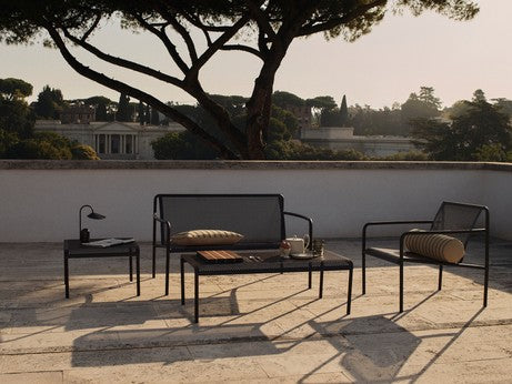 Rechteckiger Twill Kissenbezug in edlem Cashmere/Black von Ferm Living, perfekt für moderne Wohnräume und geschmackvolle Dekoration.