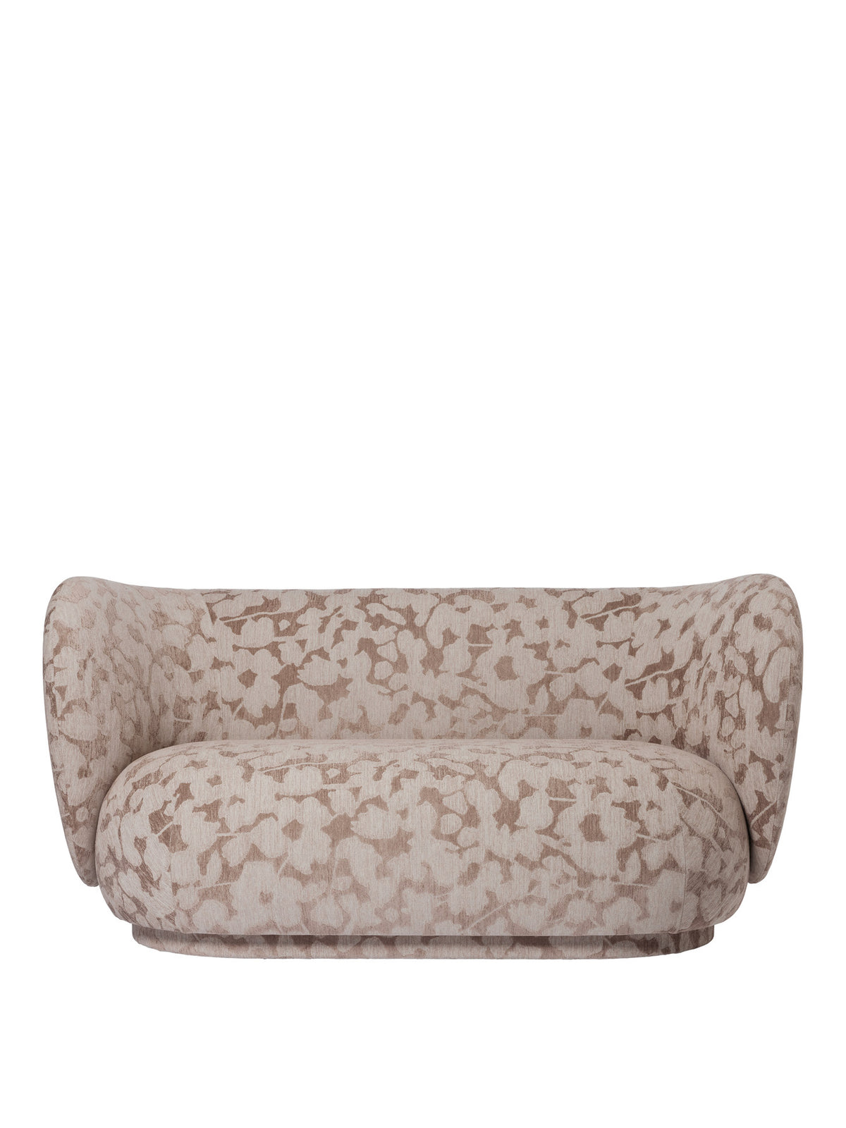 Rico 2er Sofa von Ferm Living mit runder Form, weichen Konturen und Stoffbezug