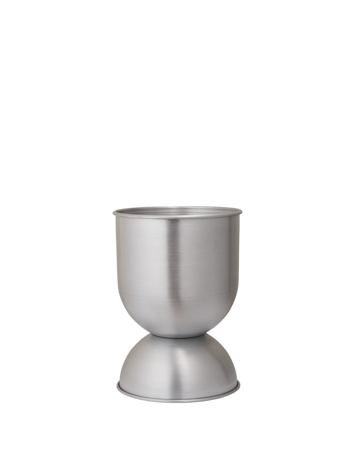 Hourglass Topf in Aluminium präsentiert im Onlineshop von KAQTU Design AG. Pflanzentopf Outdoor ist von Ferm Living