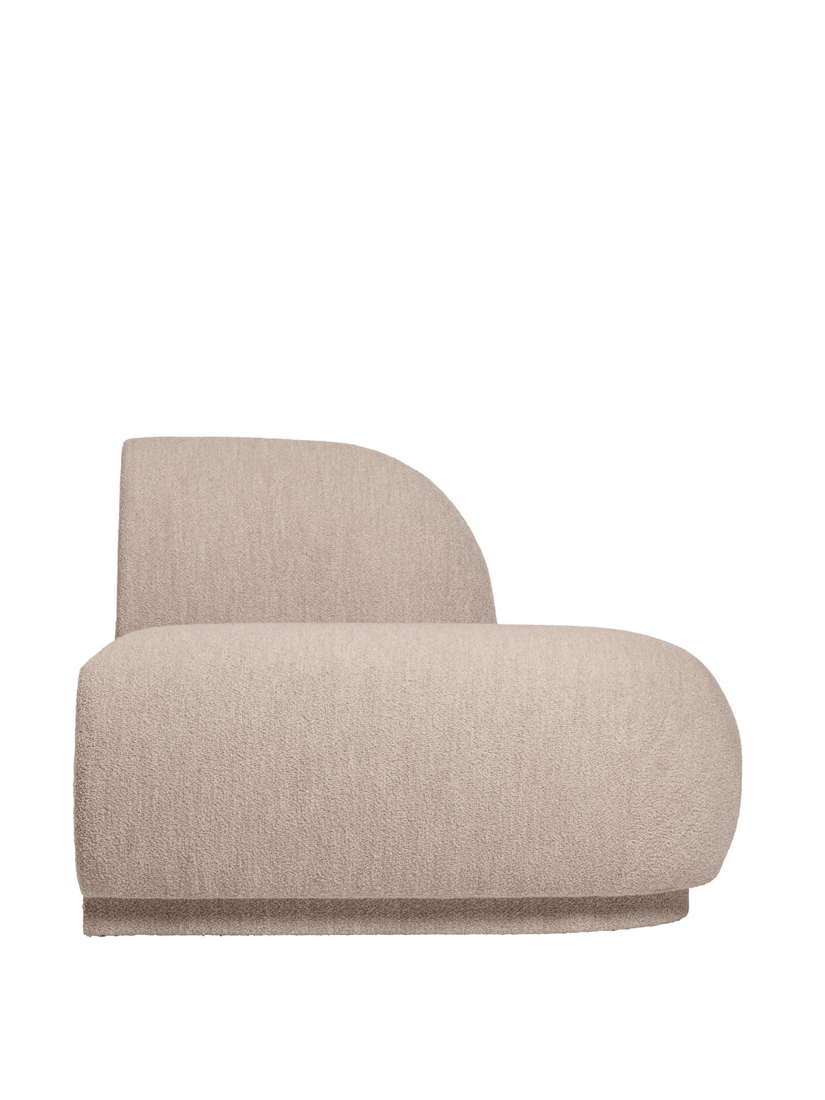 Modulares Sofa Rico Open-End Rechts in Bouclé mit gerundeter Form, Ferm Living