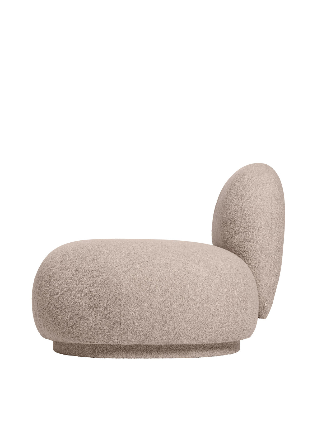 Modulares Sofa Rico Open-End Rechts in Bouclé mit gerundeter Form, Ferm Living