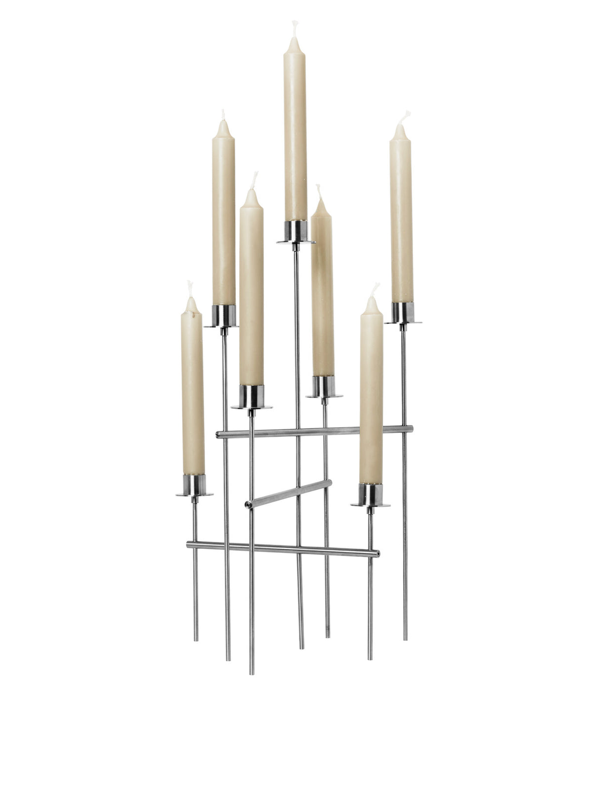 Elysia Candelabra in Brushed Stainless Steel präsentiert im Onlineshop von KAQTU Design AG. Kerzenständer ist von Ferm Living
