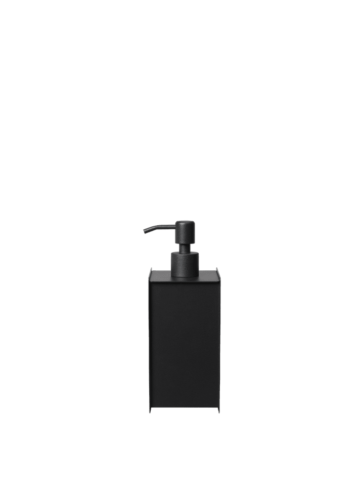 Eleganter Seifenspender Sama von Ferm Living in stilvollem Schwarz, ideal für ein modernes Badezimmer oder eine schicke Küche.