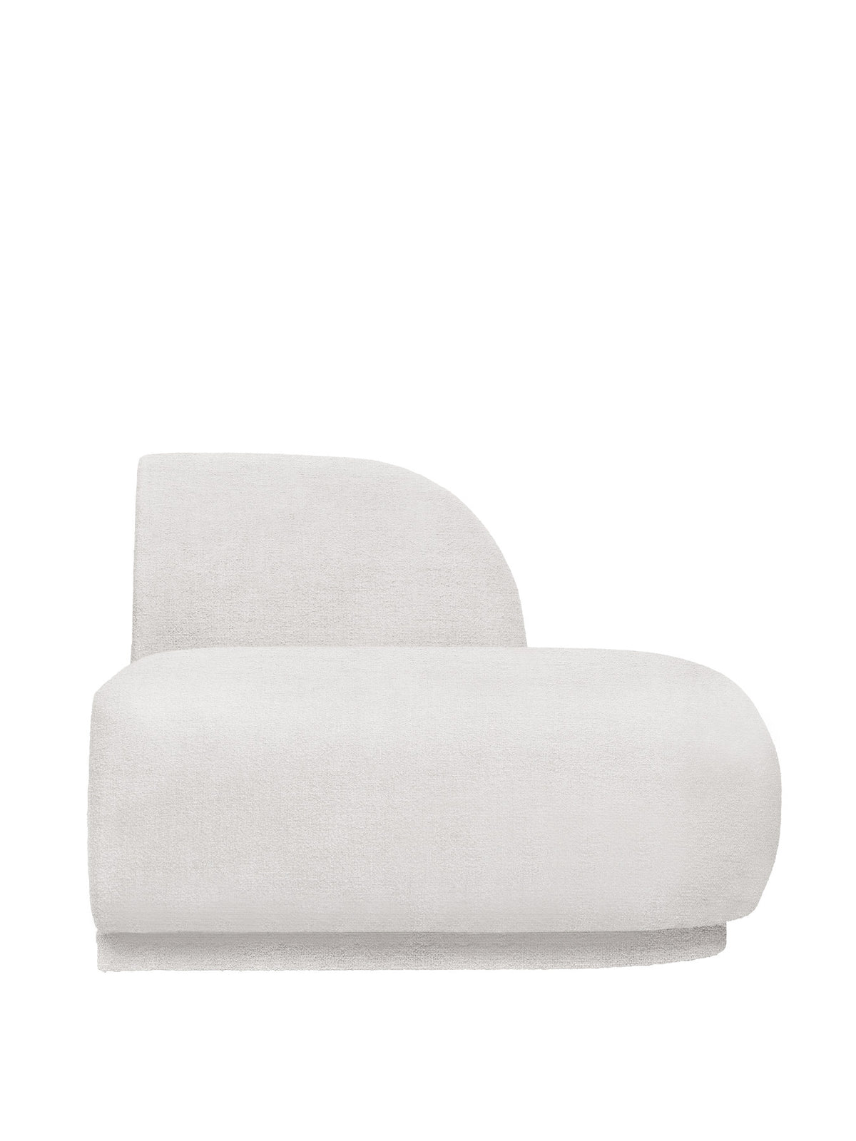 Modulares Sofa Rico Open-End Rechts in Bouclé mit gerundeter Form, Ferm Living