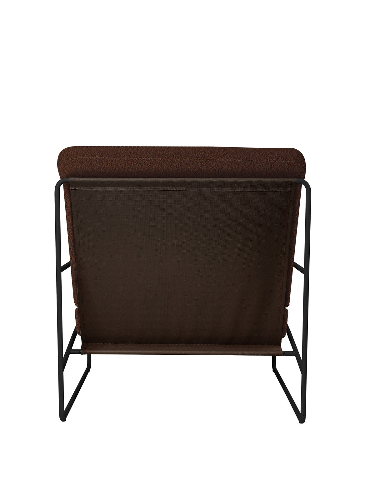 Desert 1-Sitzer Pure Bouclé von Ferm Living, Lounge Sofa mit Bouclé-Bezug und Stahlrahmen