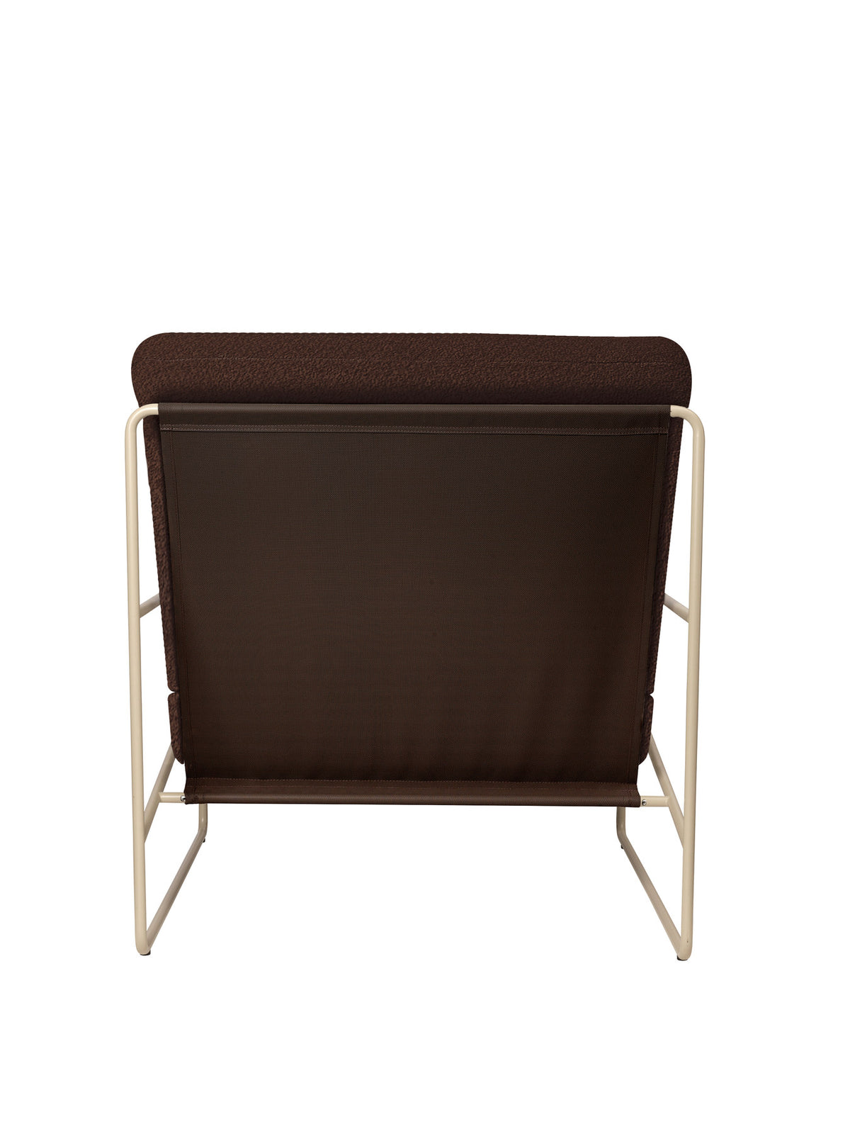 Desert 1-Sitzer Pure Bouclé von Ferm Living, Lounge Sofa mit Bouclé-Bezug und Stahlrahmen