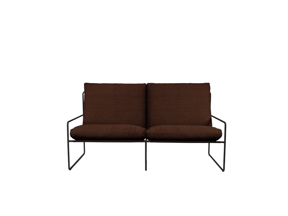 Desert 2 Sitzer Loungesofa in Black/Chestnut präsentiert im Onlineshop von KAQTU Design AG. Lounge Sofa ist von Ferm Living