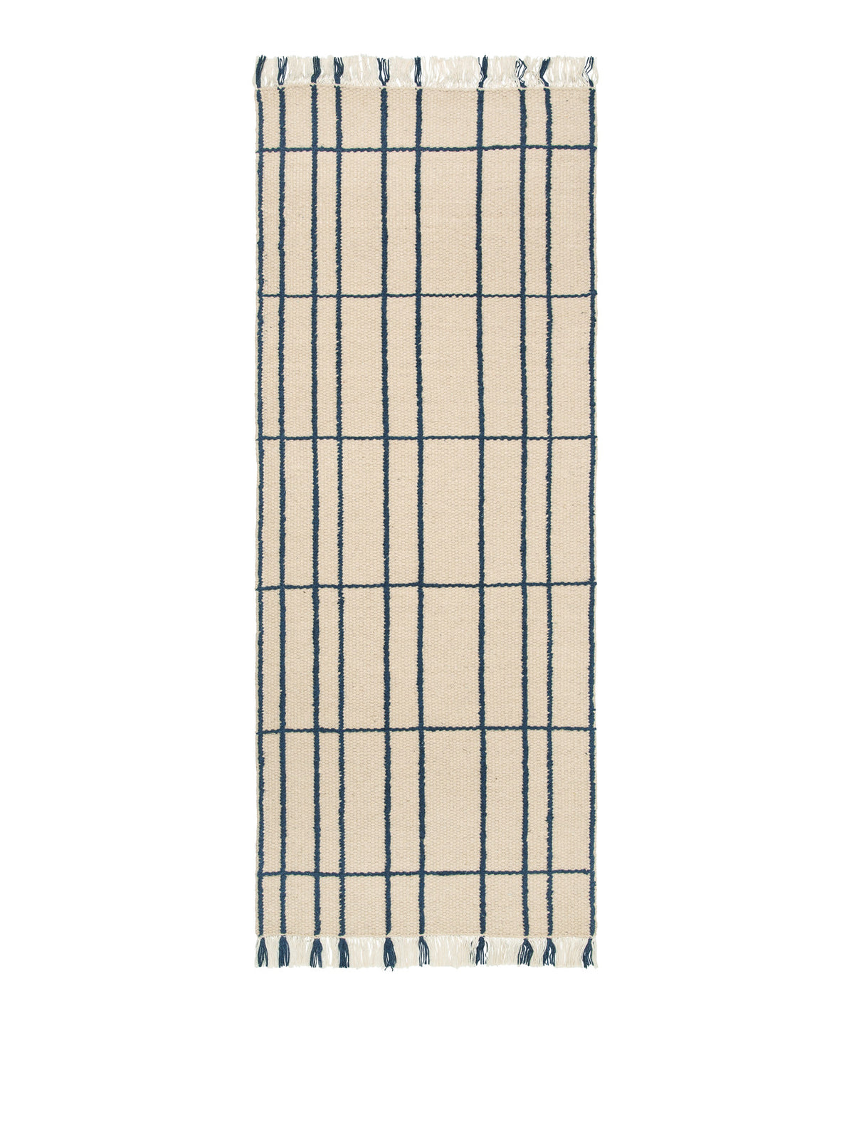 Sen Runner 80 x 200 in Parchment/Indigo präsentiert im Onlineshop von KAQTU Design AG. Teppich ist von Ferm Living