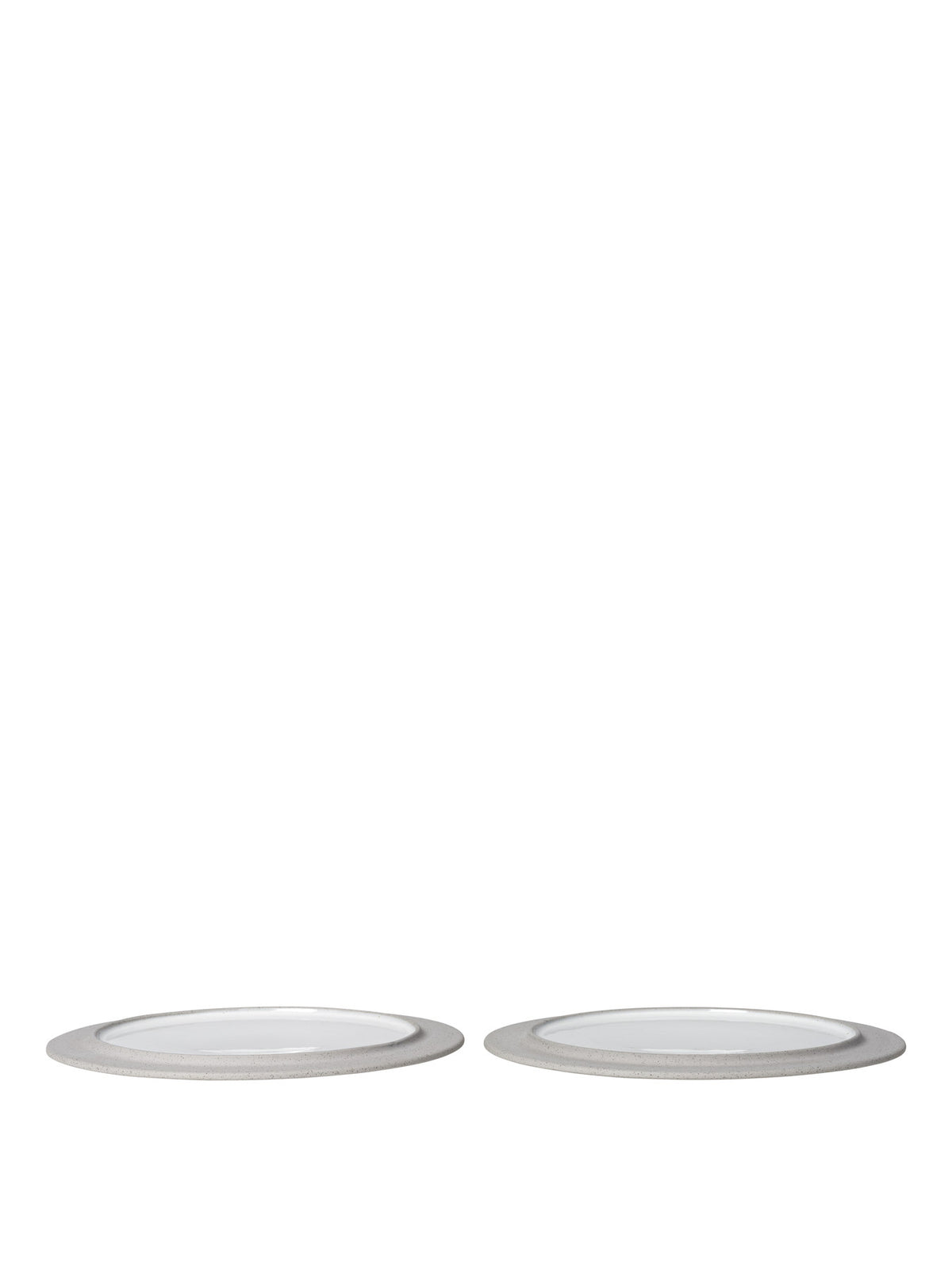 Sonae Side Plates 25 Set of 2 in Grey/White präsentiert im Onlineshop von KAQTU Design AG. Teller ist von Ferm Living