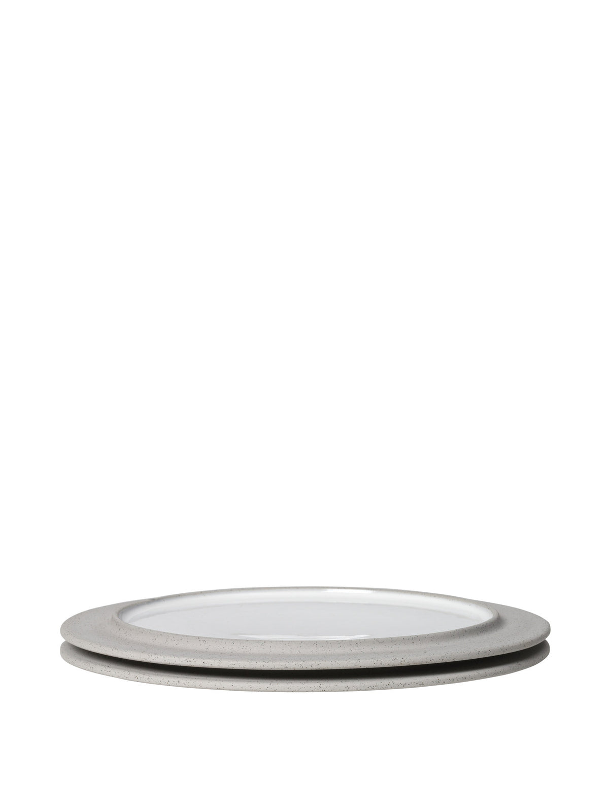 Sonae Side Plates 25 Set of 2 in Grey/White präsentiert im Onlineshop von KAQTU Design AG. Teller ist von Ferm Living