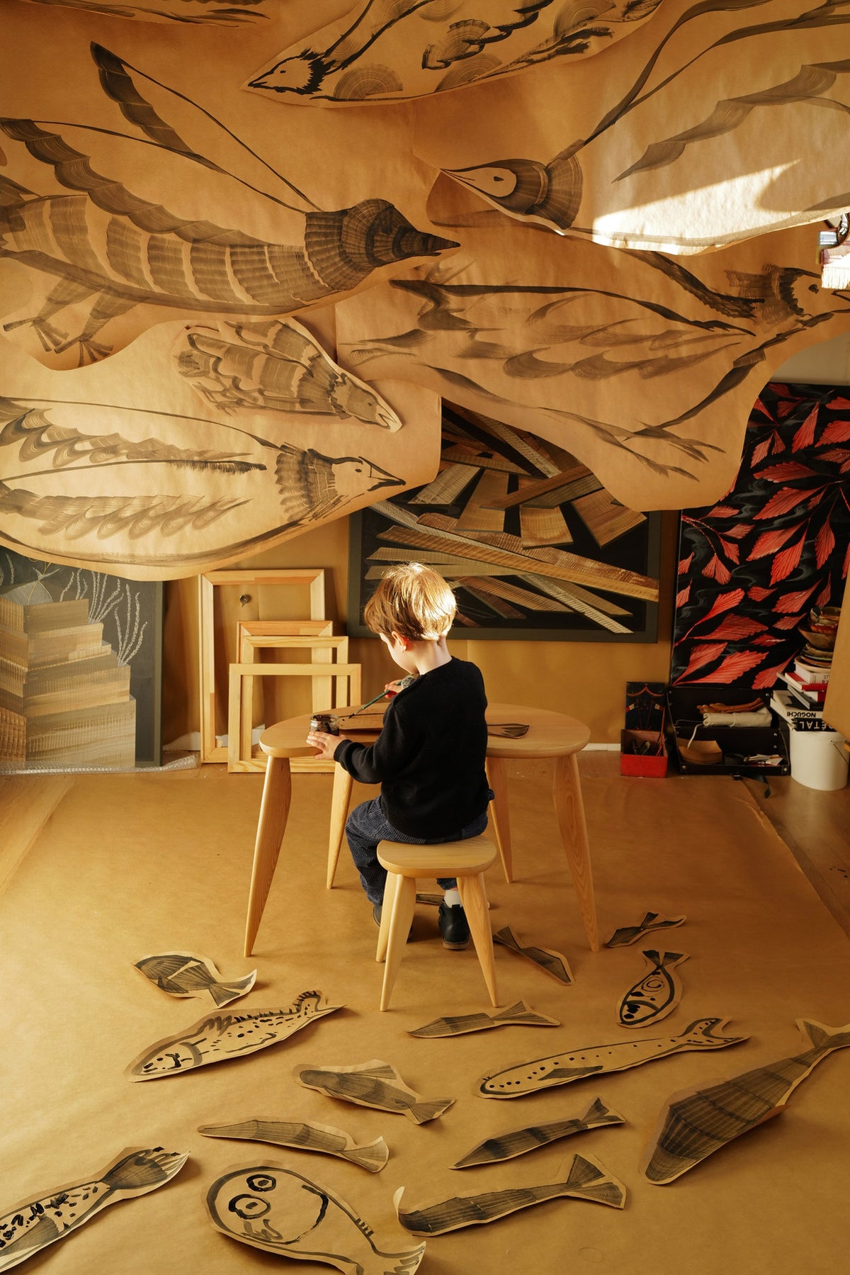 Feve Kids Schreibtisch in Natural präsentiert im Onlineshop von KAQTU Design AG. Schreibtisch ist von Ferm Living