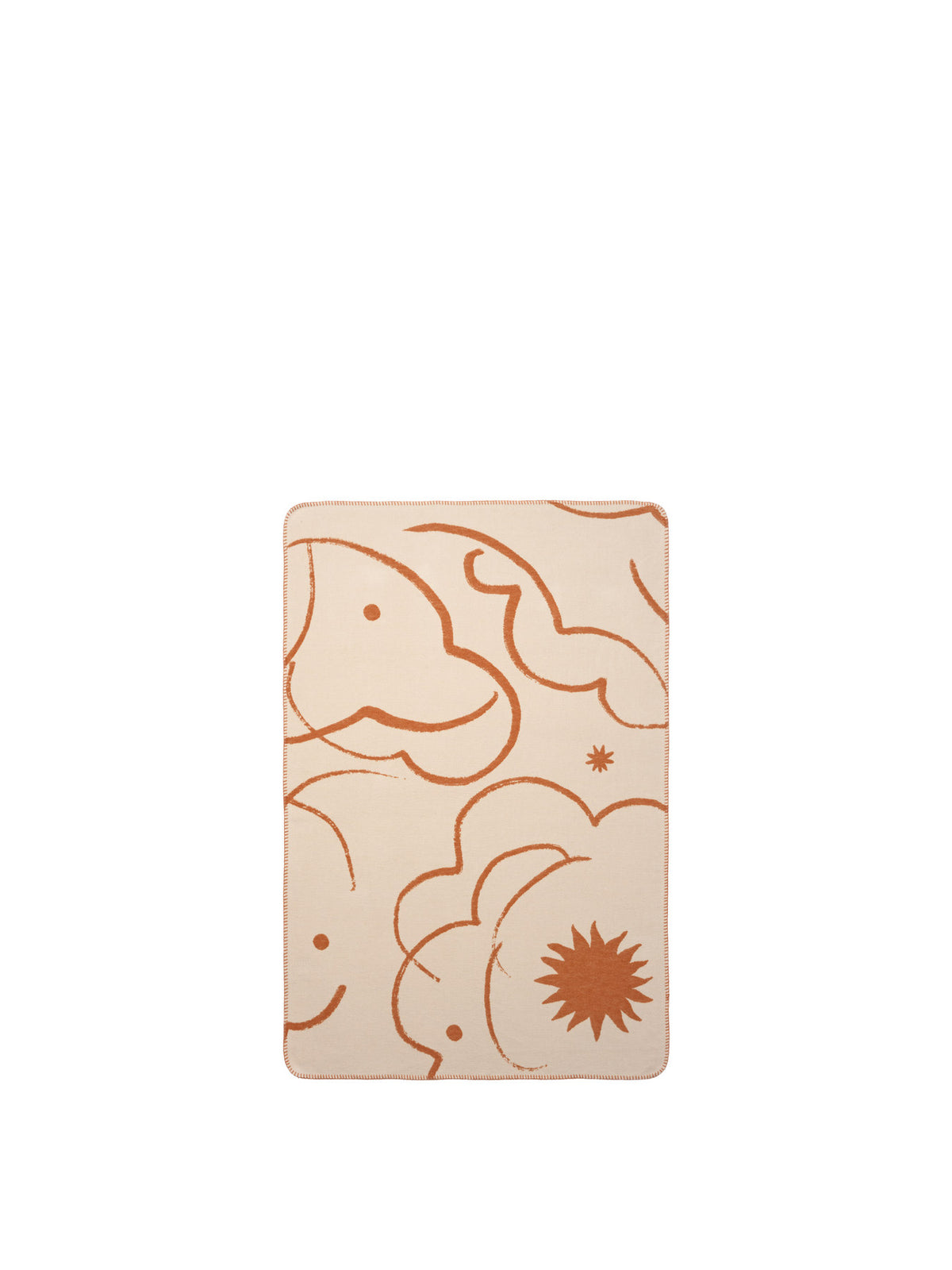 Skye Blanket Sienna/Parchment in Sienna/Parchment präsentiert im Onlineshop von KAQTU Design AG. Wolldecke ist von Ferm Living