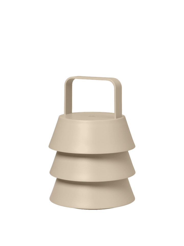 Elegante Luver Tischlampe von Ferm Living in zartem Cashmere, ideal für stimmungsvolle Beleuchtung und vielseitige Einsatzmöglichkeiten.