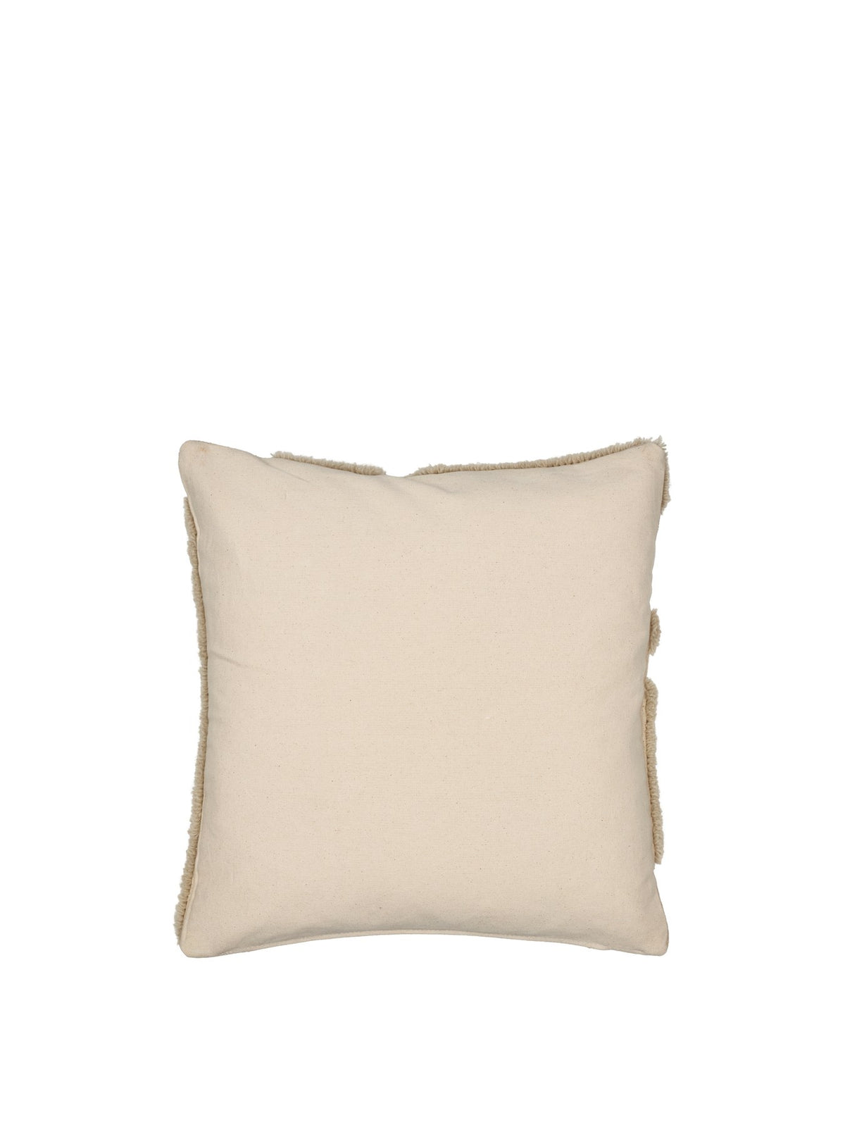 Cilla getuftetes Dekokissen von Ferm Living in Off-White, quadratische Form mit botanischem Tuftingmuster aus Wolle und Baumwolle.