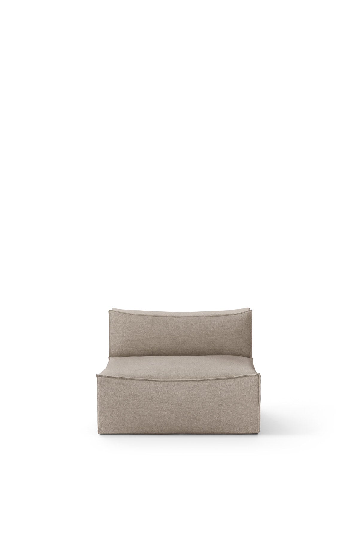 Catena Mittelelement gross, modulares Sofa mit weicher Rundung und Absteppnähten
