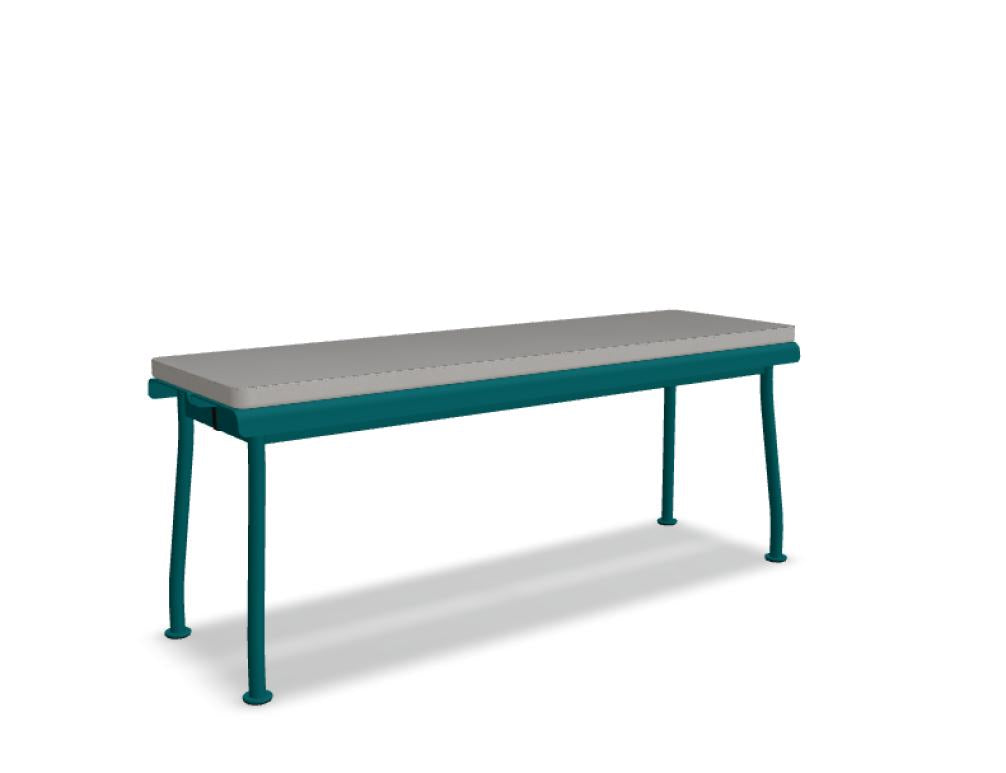 Flaner FLR03 - Bank in Türkis präsentiert im Onlineshop von KAQTU Design AG. Gartenbank ist von Mdd