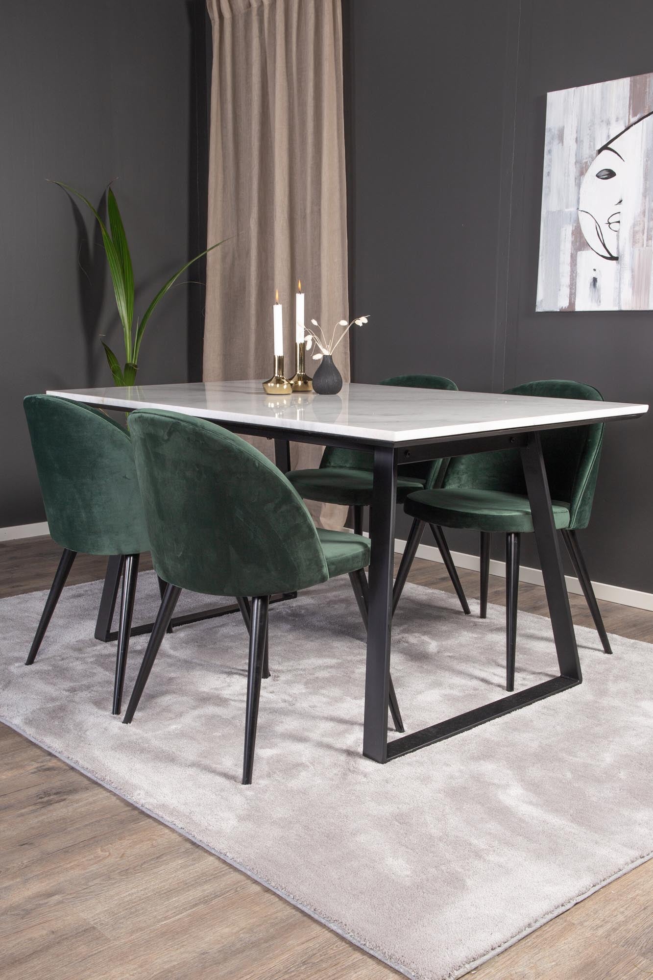 Estelle Esszimmerset: Modernes Design mit edlem Samtbezug.