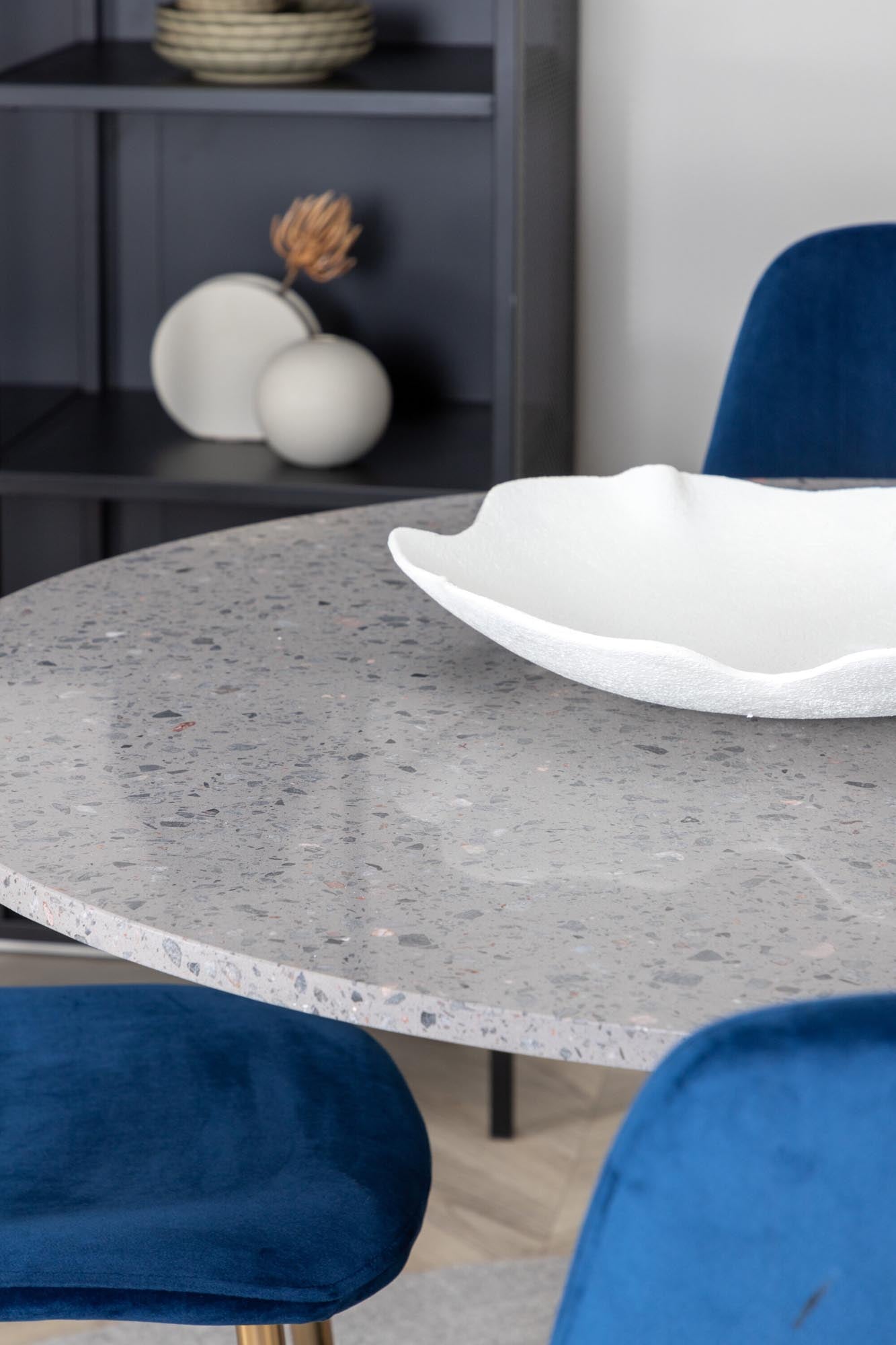 Razzia Esszimmerset + Polar ⌀106cm/4St. in Grau / Blau / Gold präsentiert im Onlineshop von KAQTU Design AG. Esszimmerset ist von Venture Home