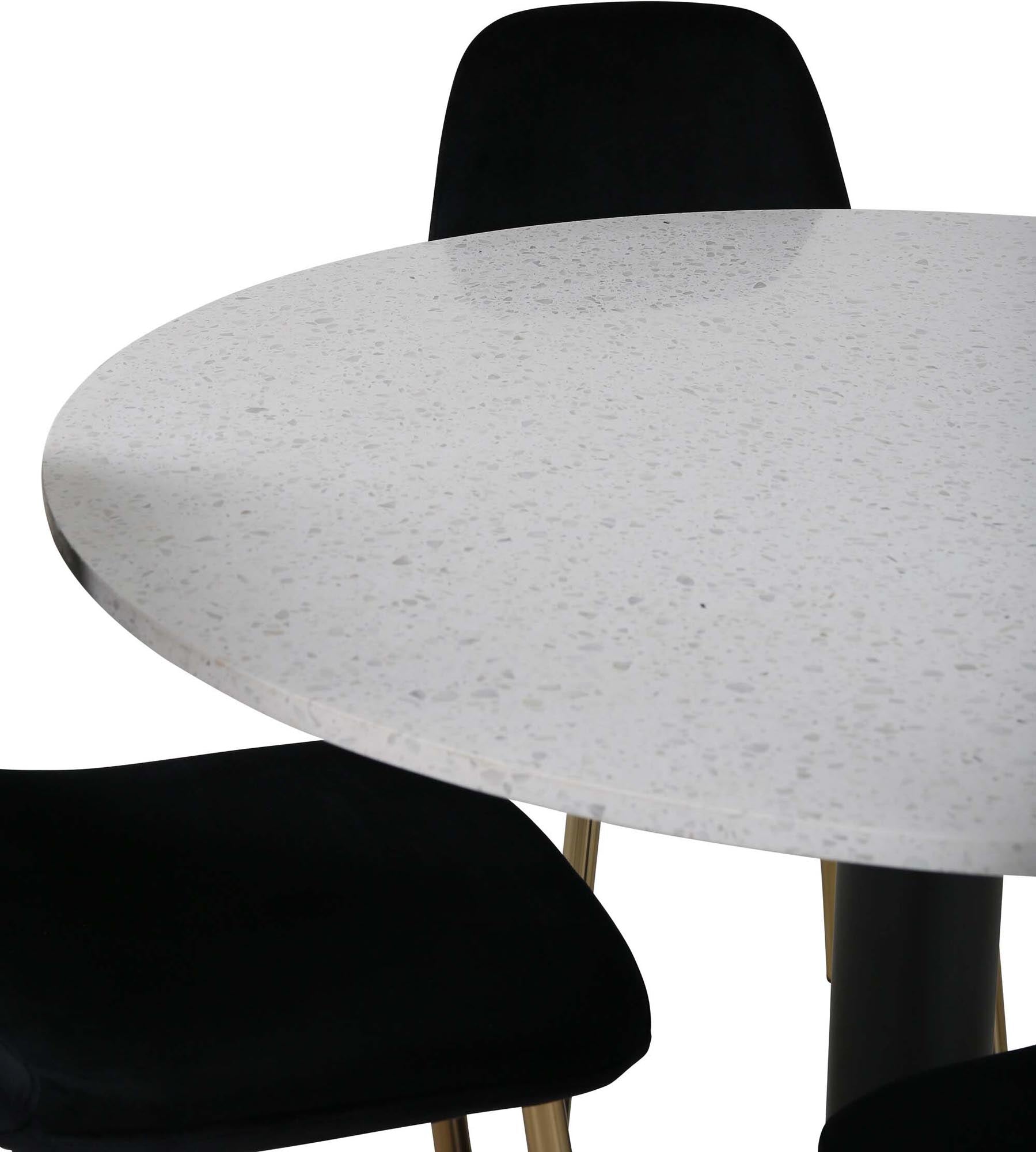 Razzia Esszimmerset + Polar ⌀106cm/4St. in Weiss / Schwarz / Gold präsentiert im Onlineshop von KAQTU Design AG. Esszimmerset ist von Venture Home