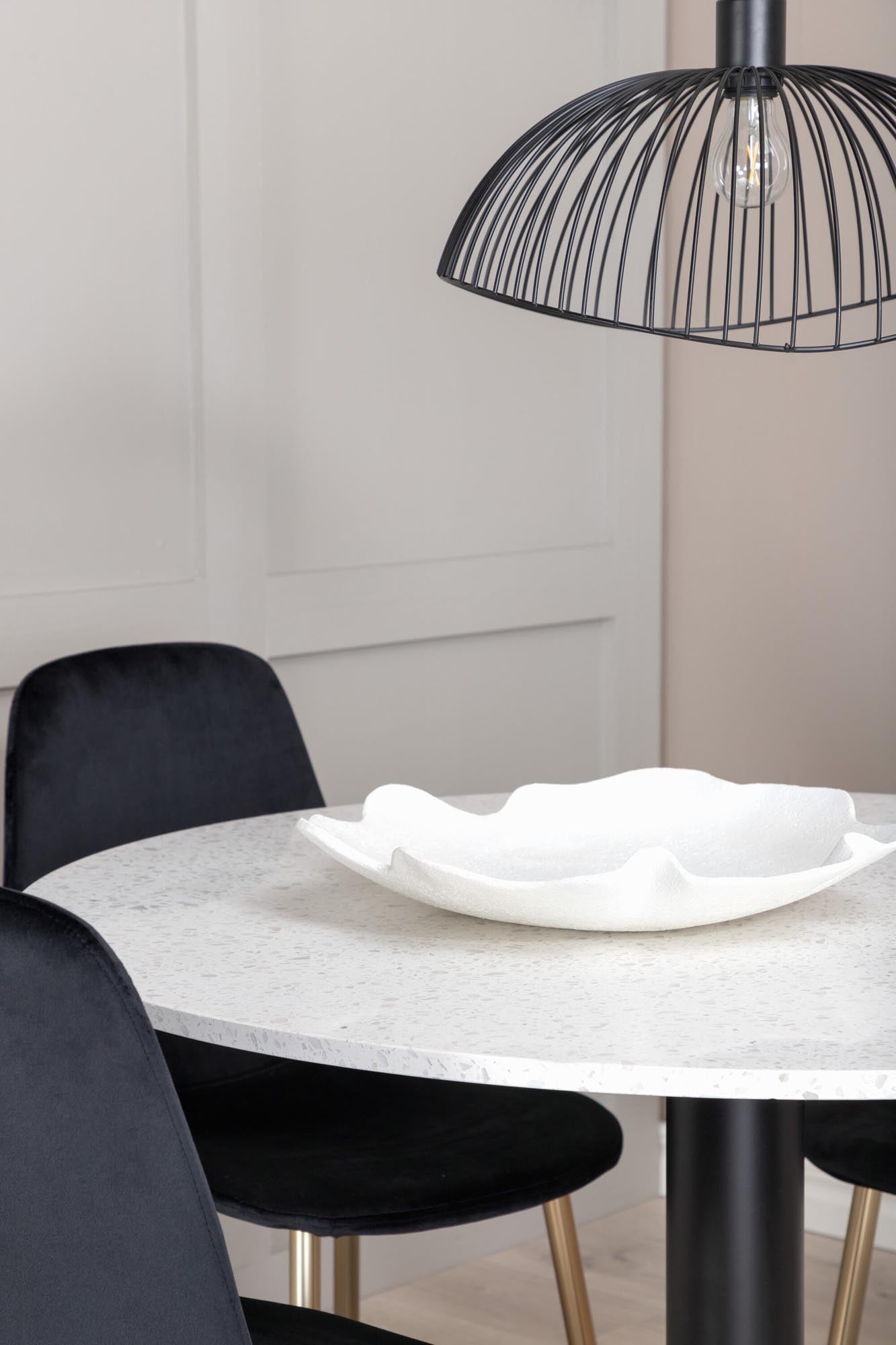 Razzia Esszimmerset + Polar ⌀106cm/4St. in Weiss / Schwarz / Gold präsentiert im Onlineshop von KAQTU Design AG. Esszimmerset ist von Venture Home