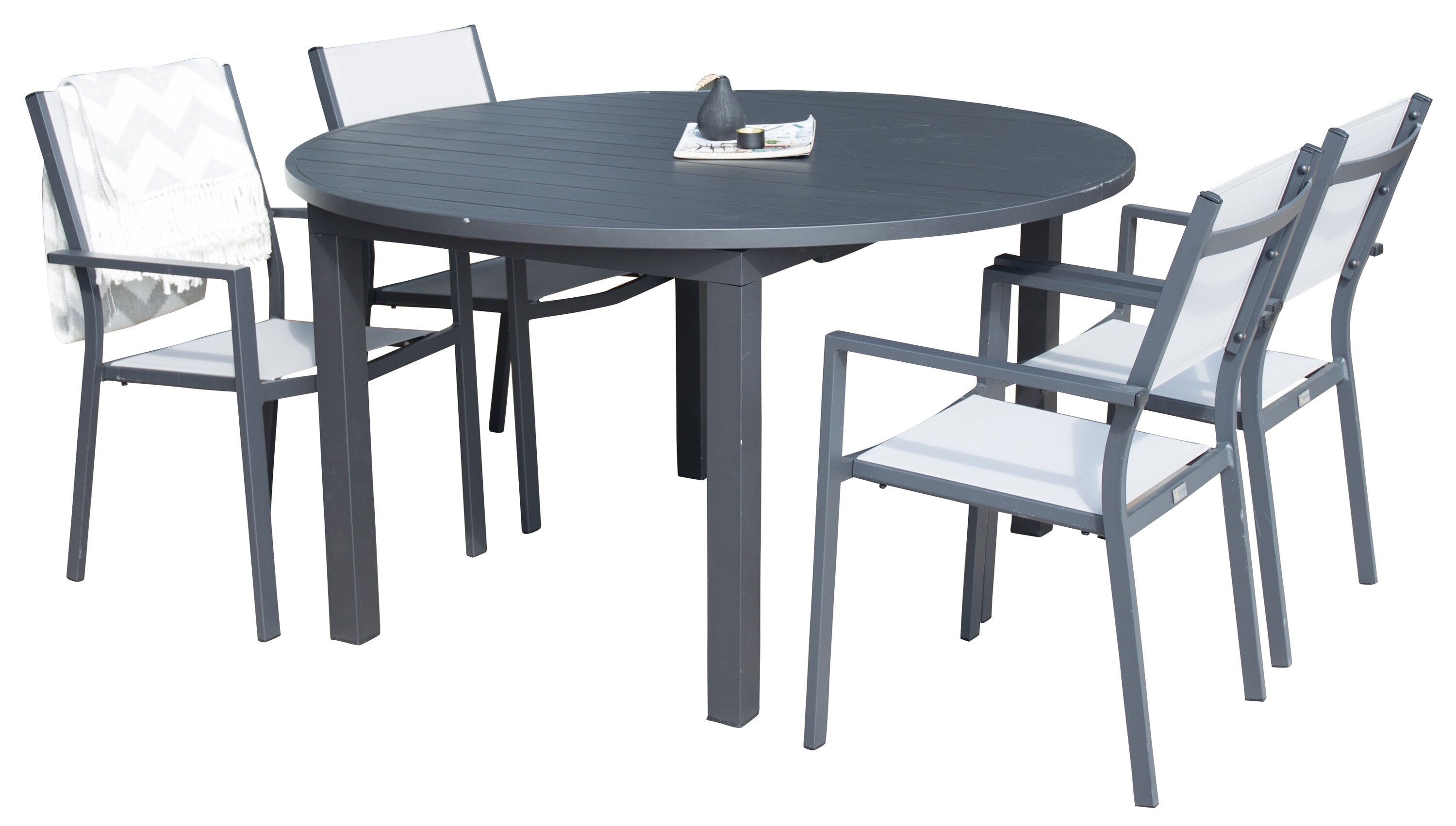 Marbella Gartentischset rund in präsentiert im Onlineshop von KAQTU Design AG. Gartentischset ist von Venture Home