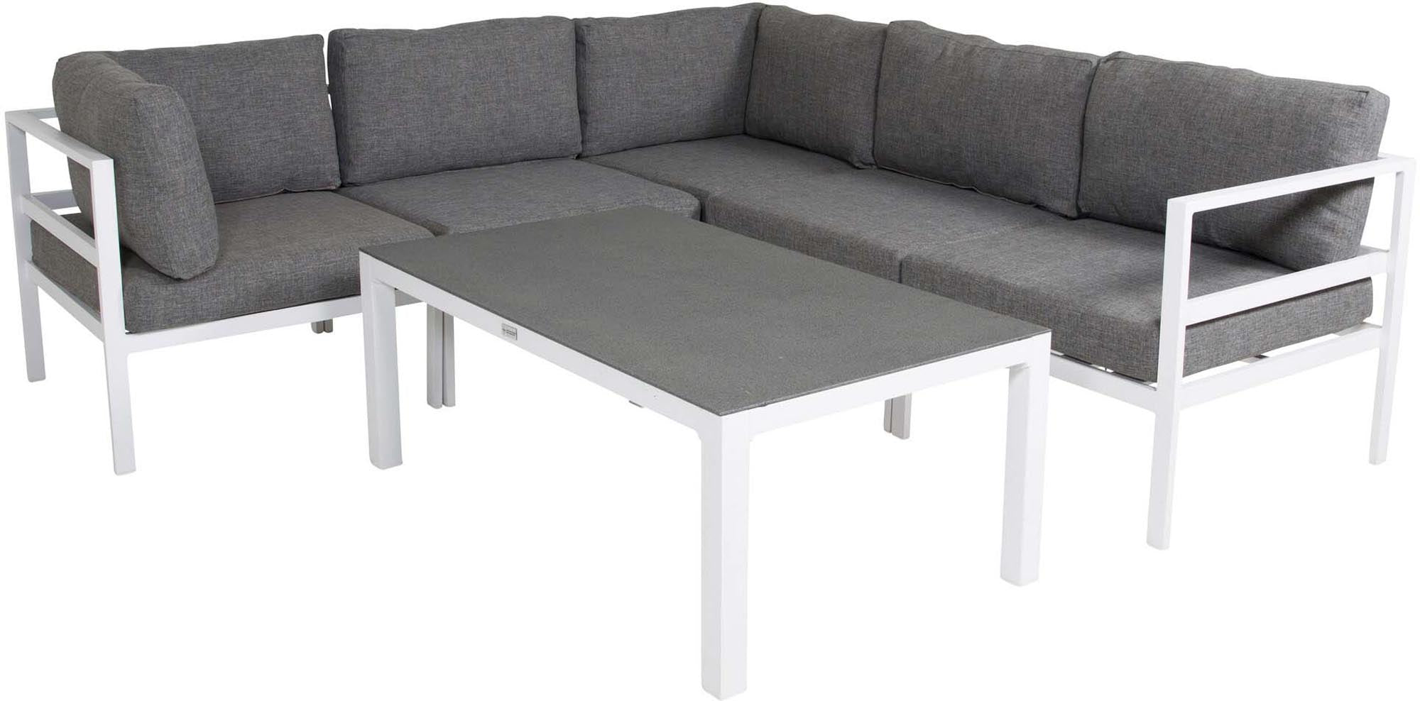 Copacabana Sofagarnitur V1 in Grau weiss präsentiert im Onlineshop von KAQTU Design AG. Loungeset ist von Venture Home