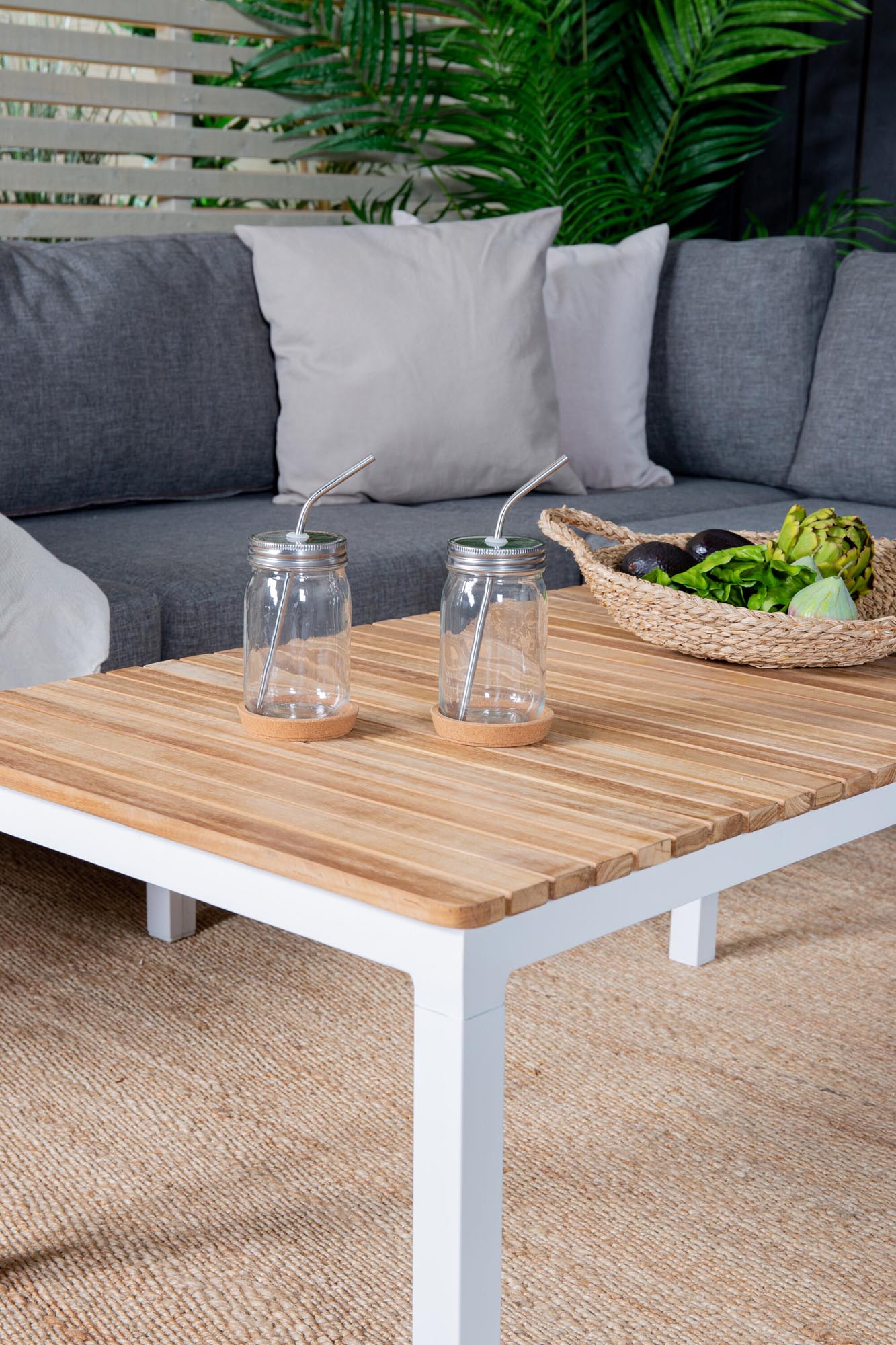 Copacabana Sofagarnitur V3 in Natur, Weiss präsentiert im Onlineshop von KAQTU Design AG. Loungeset ist von Venture Home