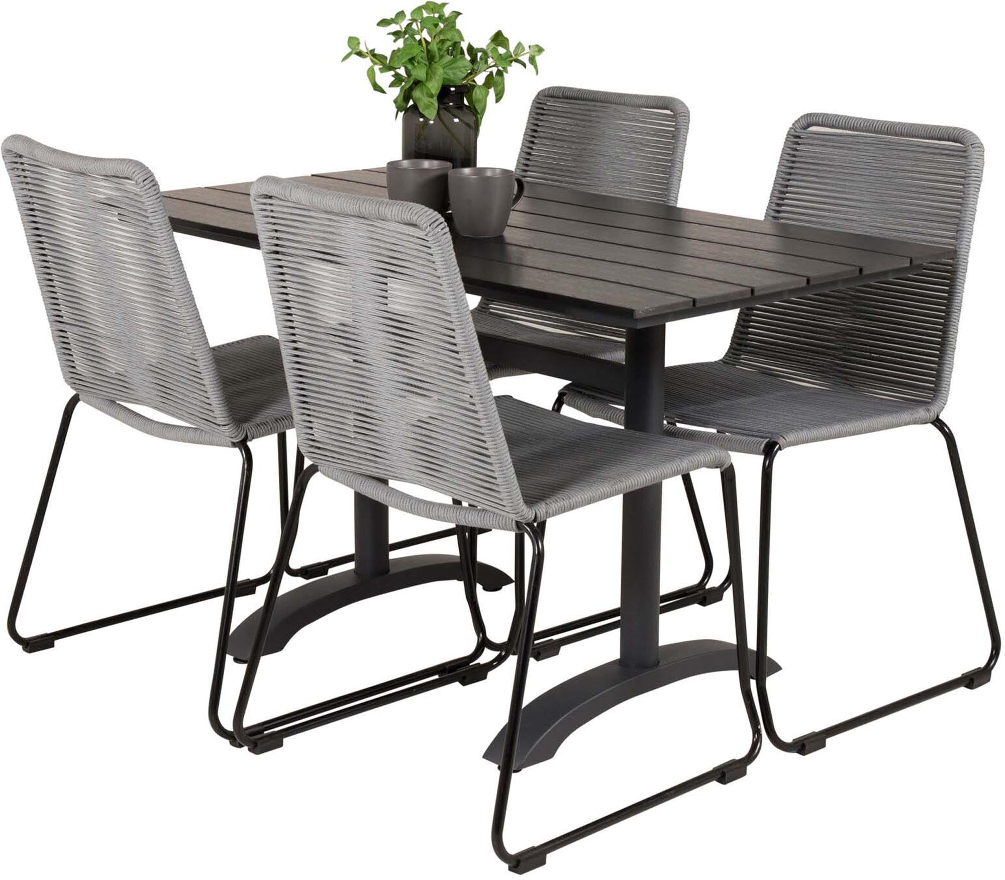 Verleihen Sie Ihrem Garten mit dem Denver Outdoor-Tischset von Venture Home Stil und Funktionalität – perfekt für gesellige Abende im Freien!