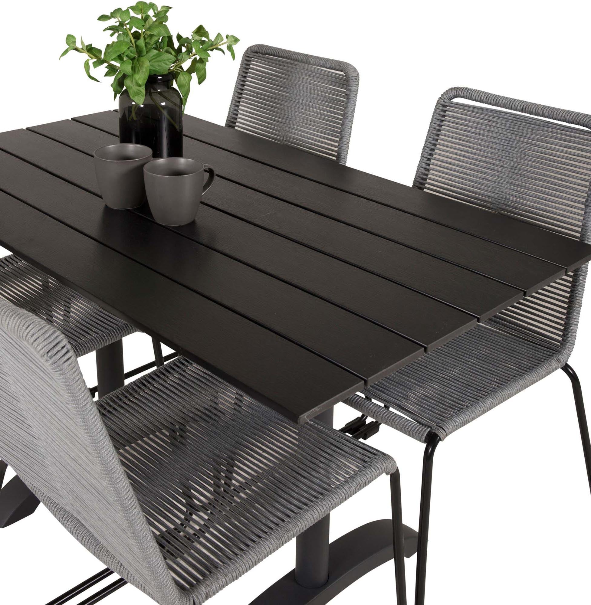 Gestalten Sie Ihren Außenbereich mit dem Denver Outdoor-Tischset von Venture Home. Elegantes Design, robuste Materialien und Komfort für unvergessliche Momente!