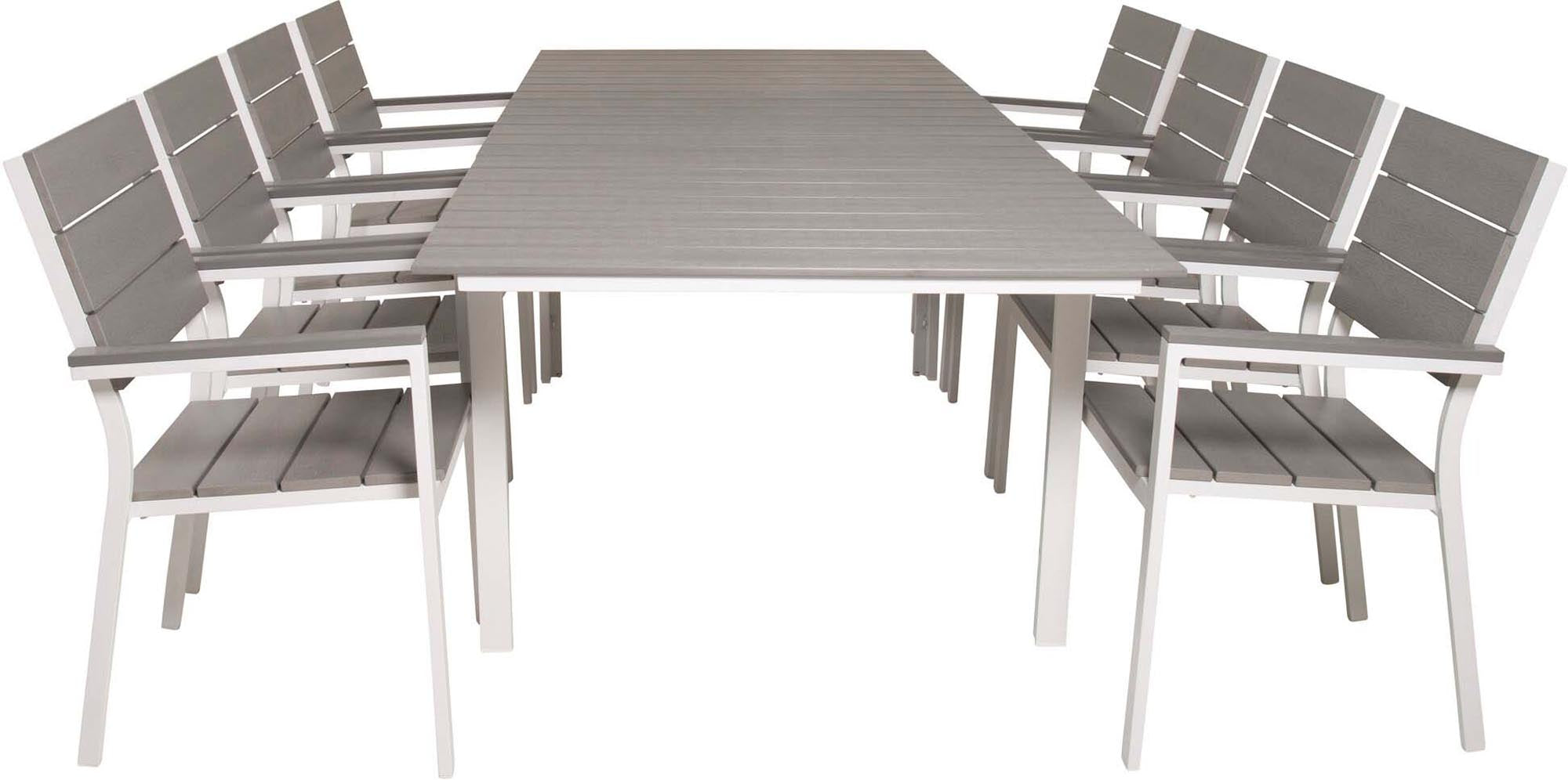 Entdecken Sie das ausziehbare Levels Outdoor-Tischset von Venture Home für 8 Personen. Langlebig, elegant und ideal für Ihren Garten!