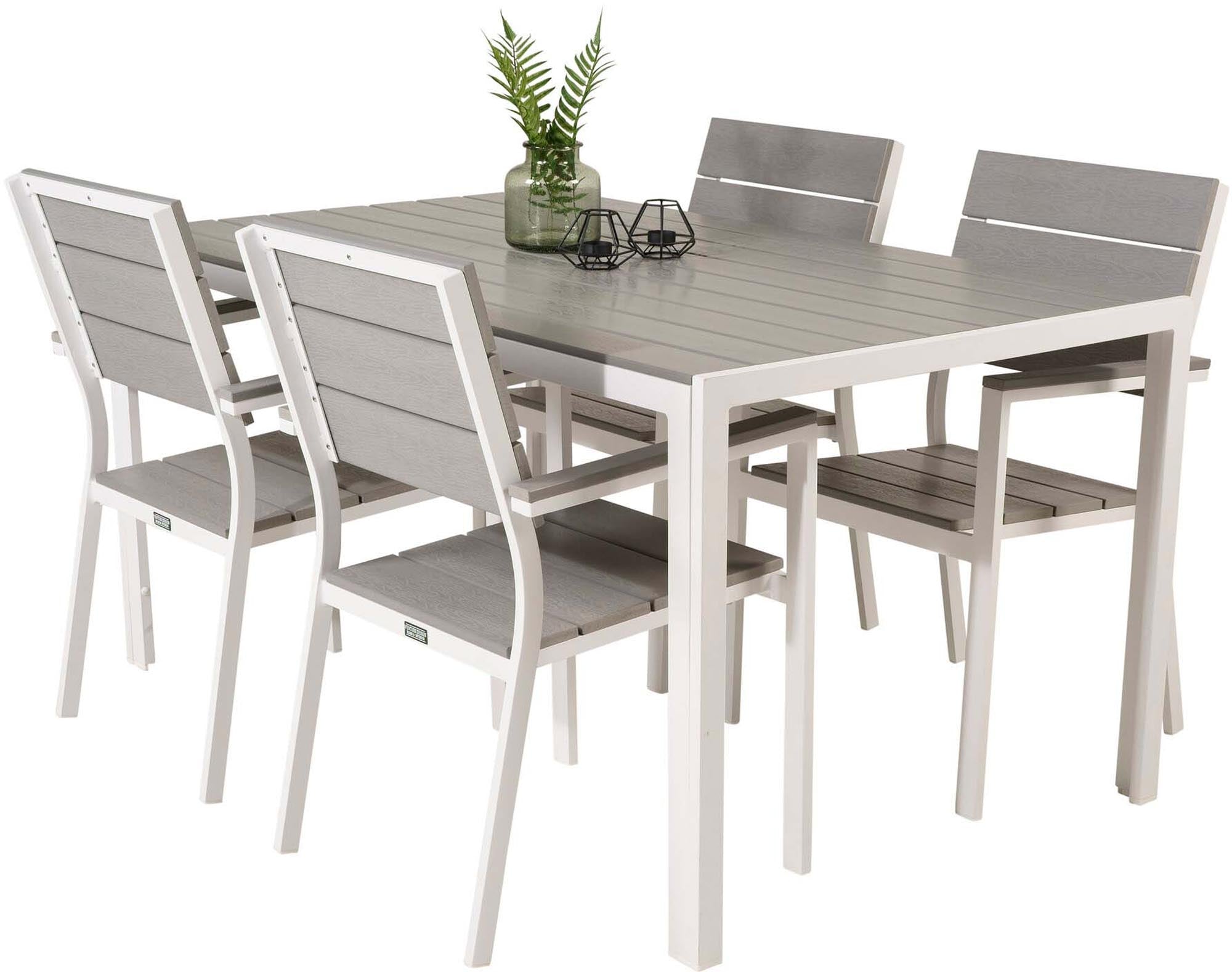 Stylisches Break Outdoor-Tischset von Venture Home für 4 Personen. Ideal für Garten, Terrasse und Balkon – langlebig und pflegeleicht.