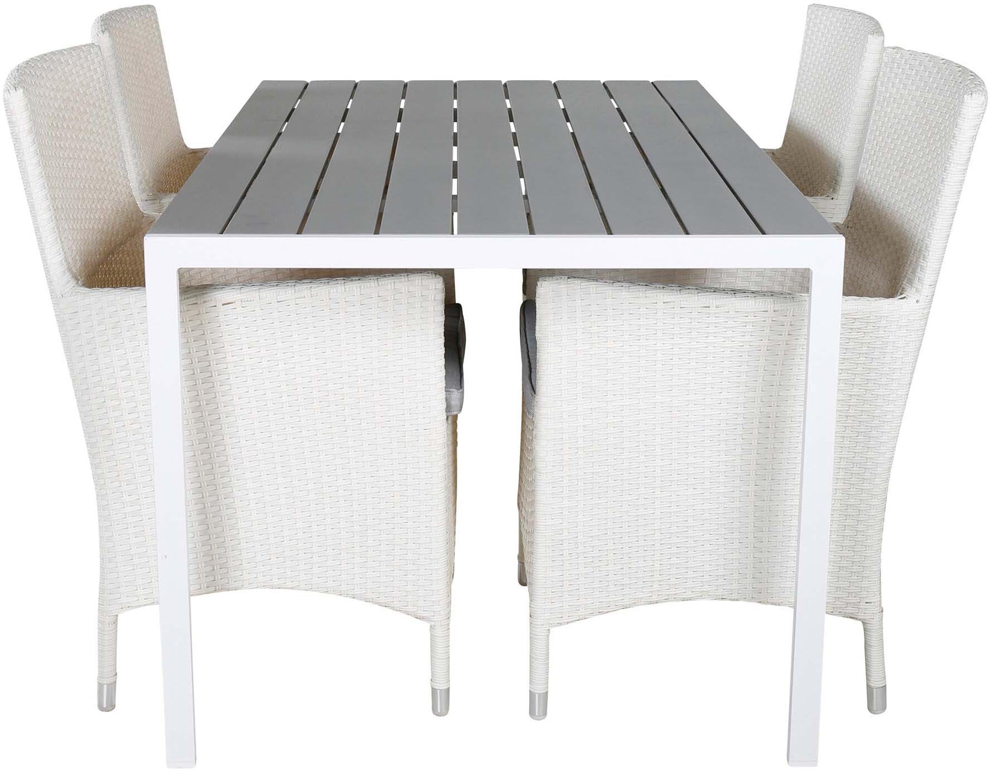 Gestalten Sie Ihre Terrasse mit dem Break Outdoor-Tischset + Malin 150cm/4St. von Venture Home – ideal für entspannte Stunden im Freien!