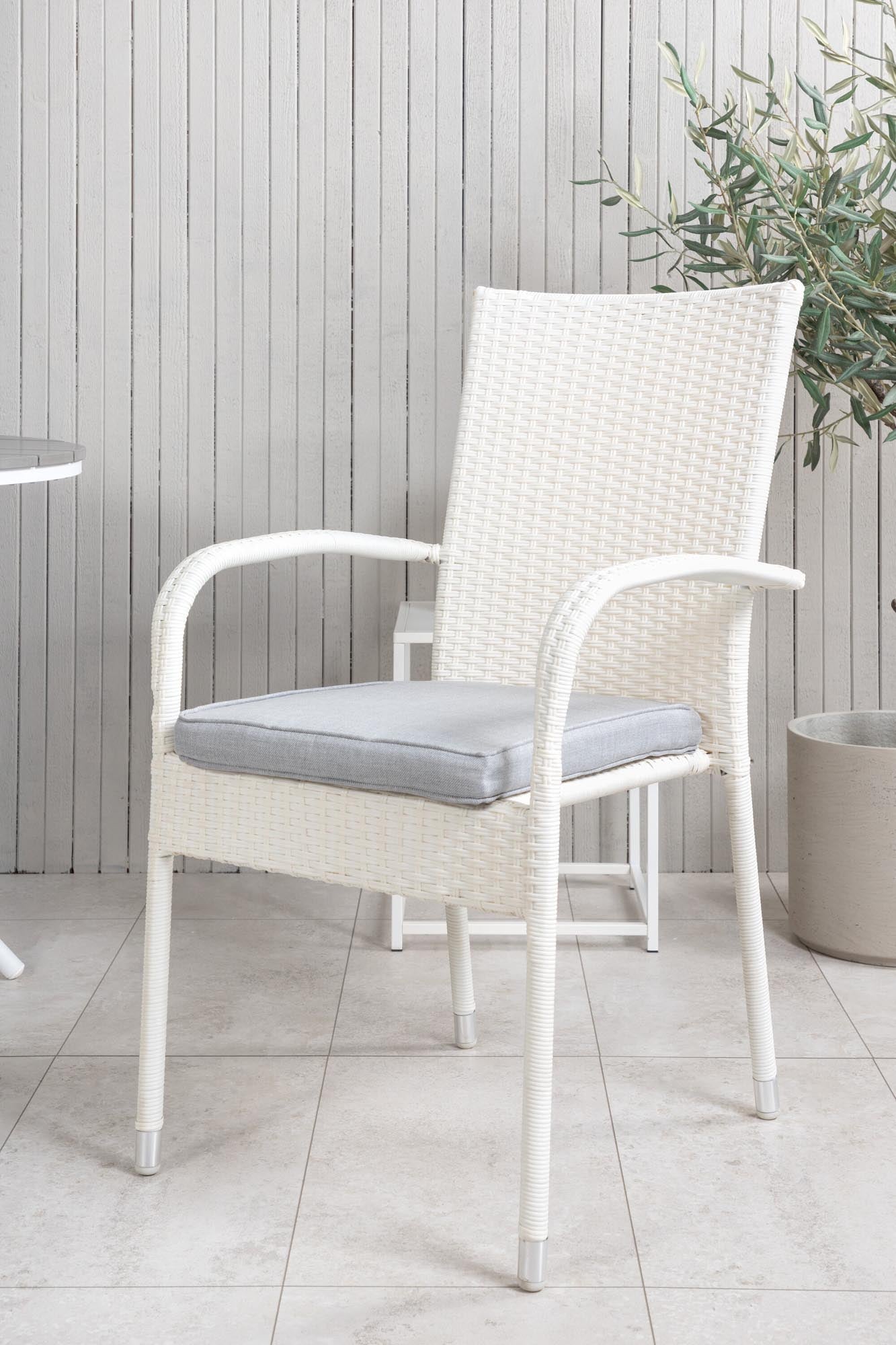 Parma Outdoor-Tischset + Anna ⌀90cm/2St. in Grau präsentiert im Onlineshop von KAQTU Design AG. Gartentischset ist von Venture Home