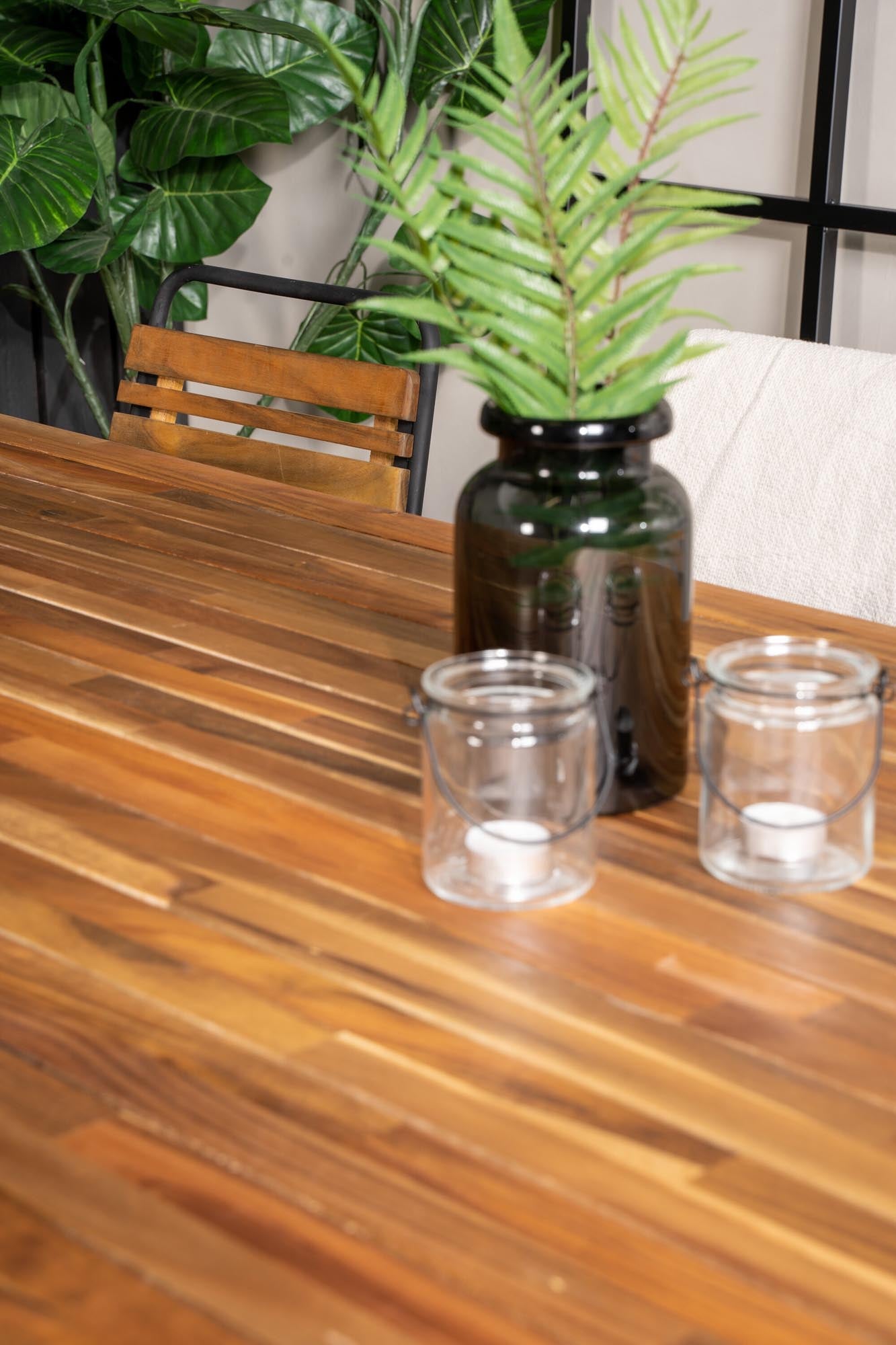 Bois Outdoor-Tischset 205cm/6St. in Schwarz präsentiert im Onlineshop von KAQTU Design AG. Gartentischset ist von Venture Home