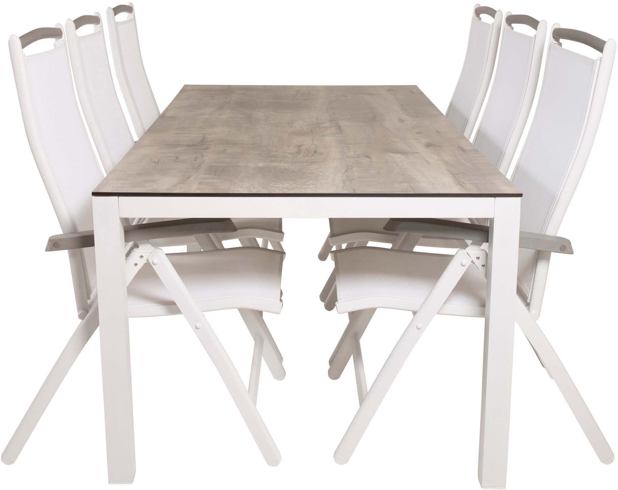 Gestalten Sie Ihren Außenbereich mit dem Llama Outdoor-Tischset + Albany – ideal für gesellige Runden und entspannte Stunden im Freien.