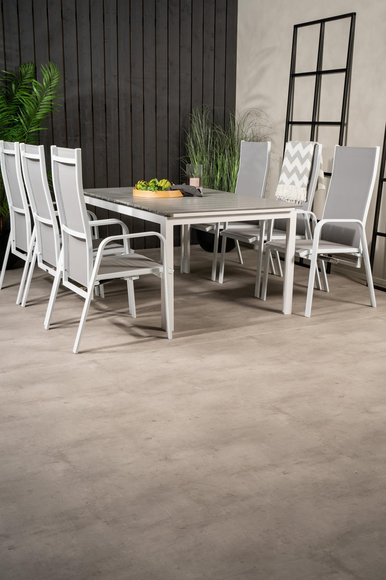 Elegantes, ausziehbares Tischset für 6 Personen – ideal für Garten, Terrasse und Balkon. Perfekt für stilvolle Outdoor-Momente.