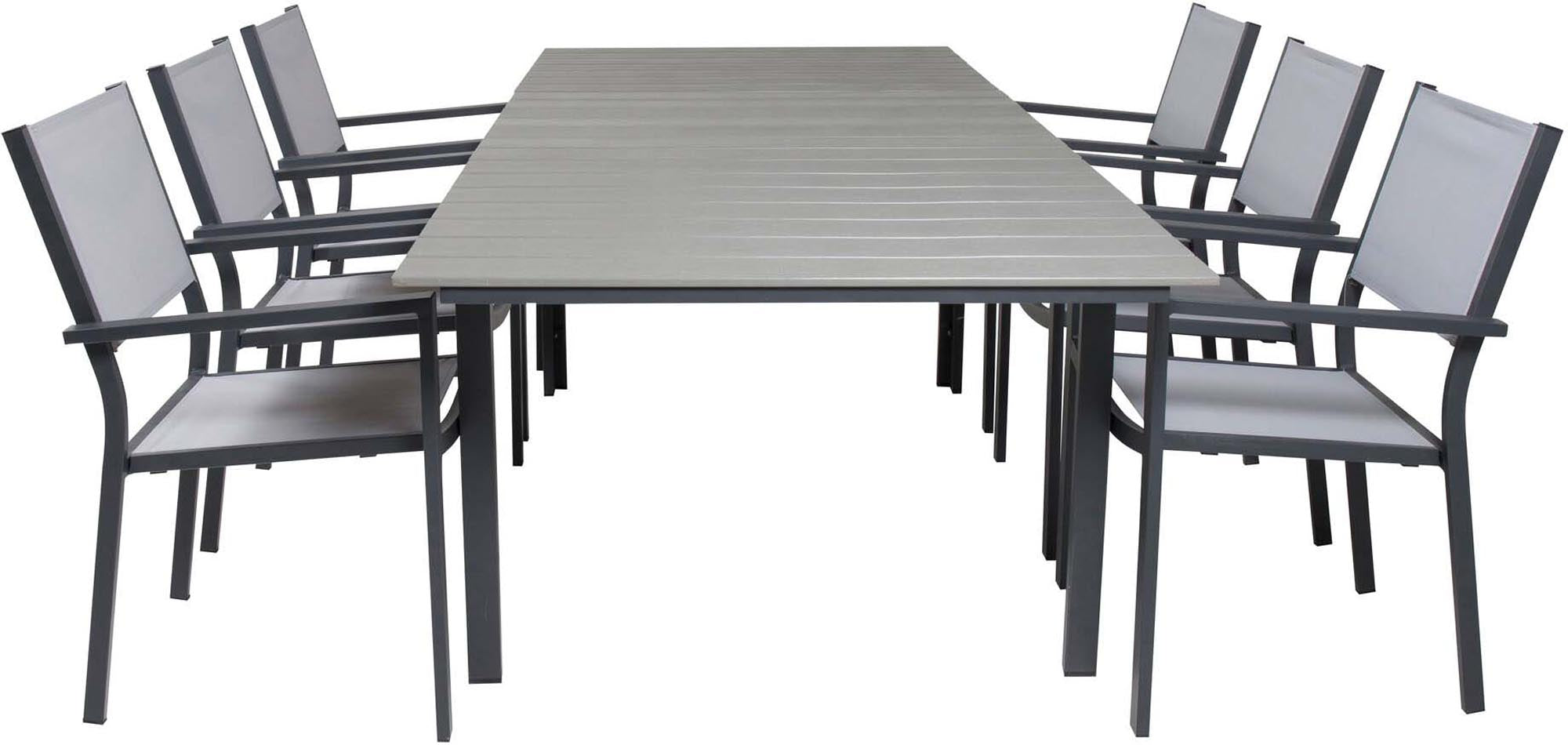 Erlebe das elegante Levels Outdoor Tischset Copacabana – ausziehbar auf 160 cm, ideal für gesellige Abende im Freien mit bis zu 6 Personen!