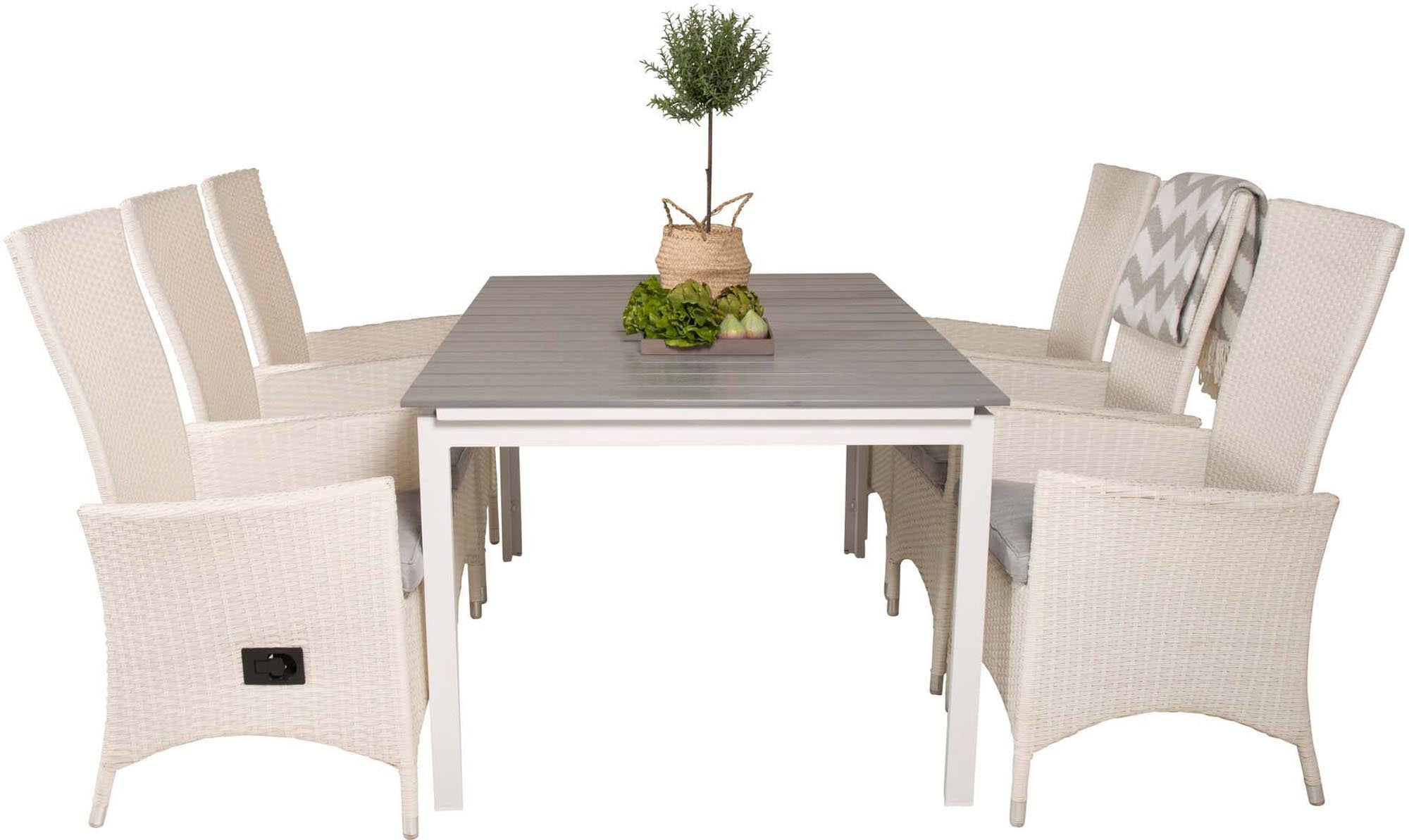 Venture Home: Ausziehbares Outdoor-Tischset für 6 Personen.