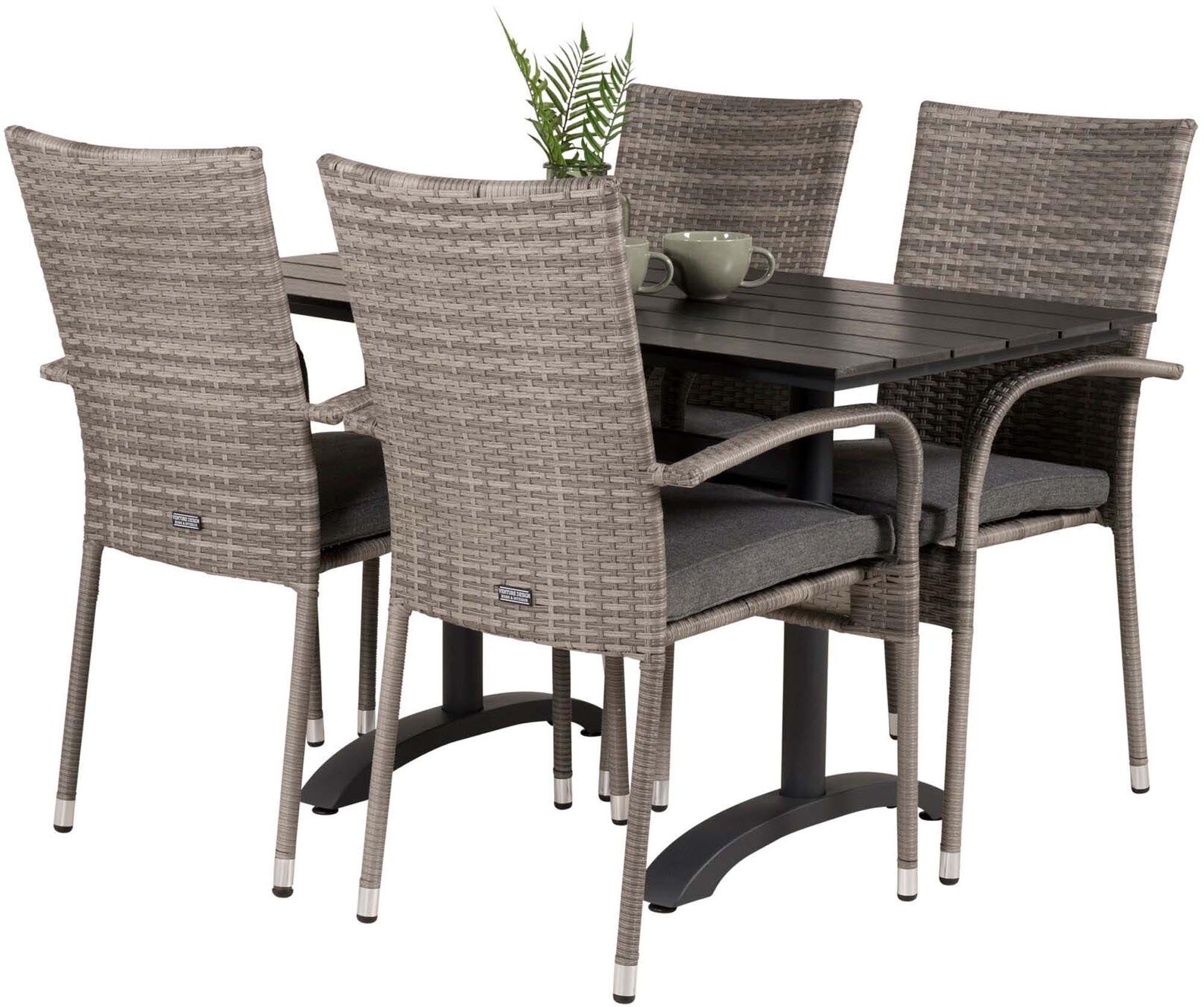 Stilvolles Denver Tischset für gemütliche Stunden im Freien, robust und wetterfest, ideal für Garten und Terrasse.