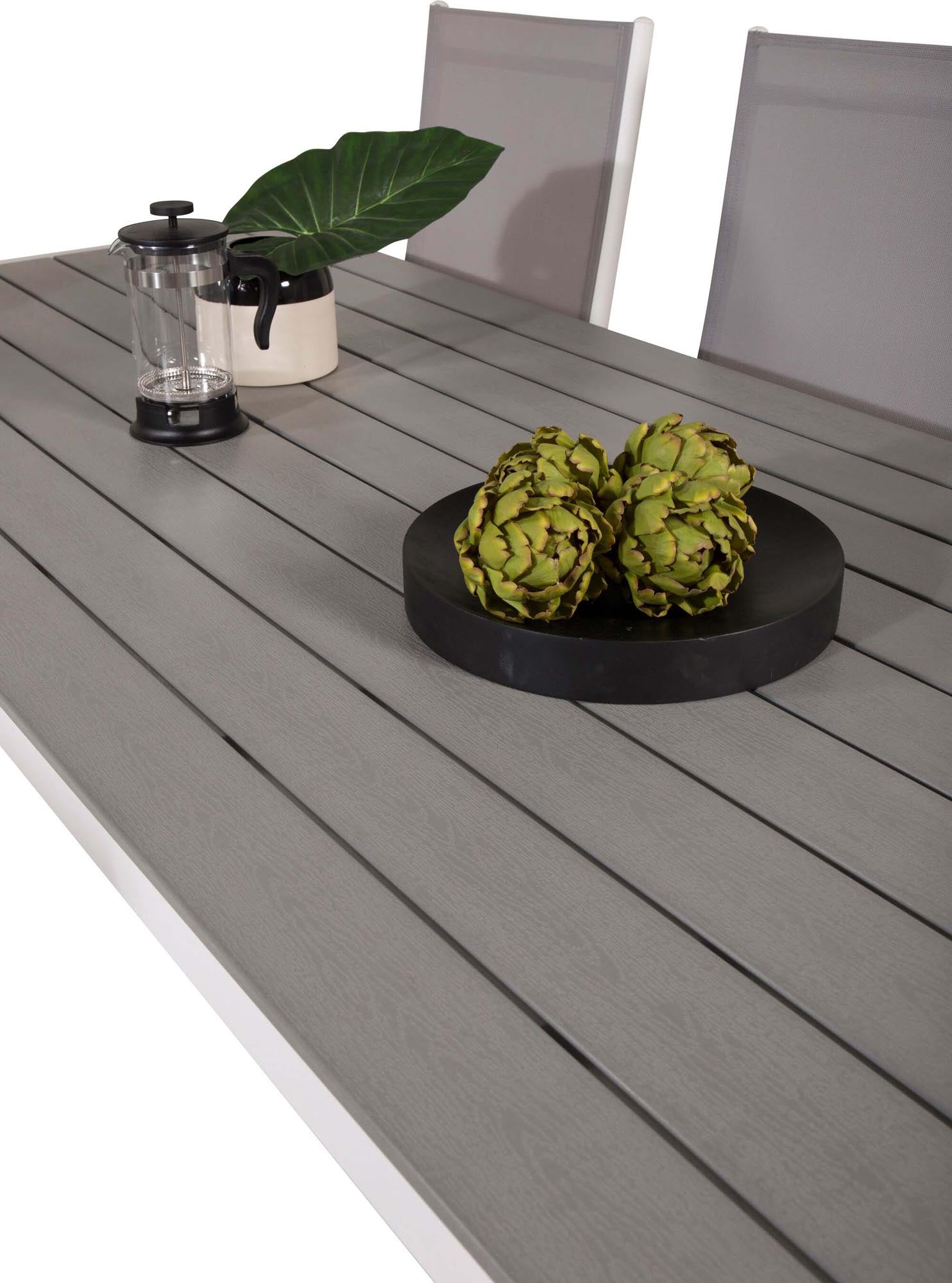 Elegantes 205cm Tischset für 6, perfekt für jede Outdoor-Oase.