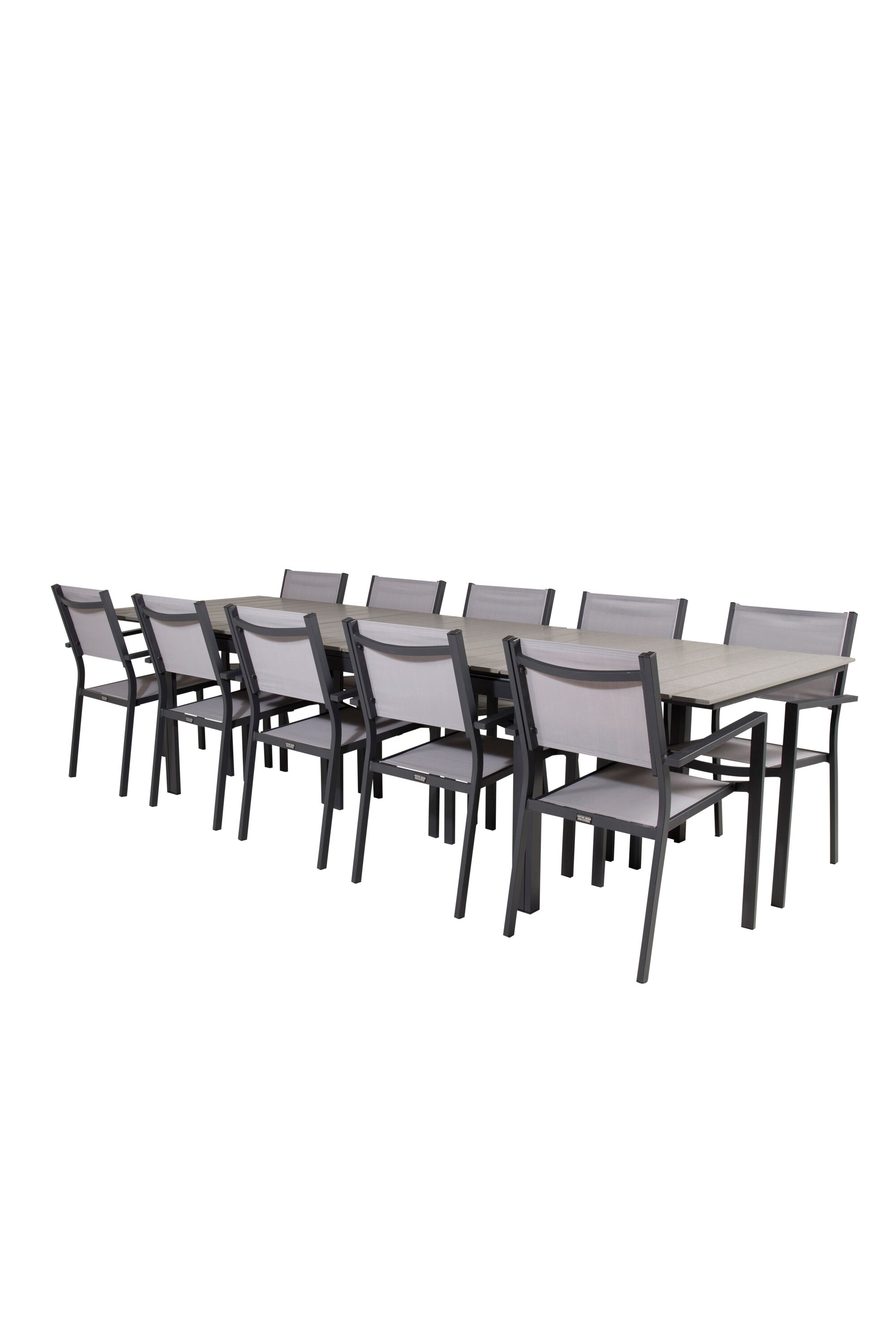 Levels Gartentisch 224/324 + Copacabana Arm Stuhl in Grau präsentiert im Onlineshop von KAQTU Design AG. Gartentischset ist von Venture Home