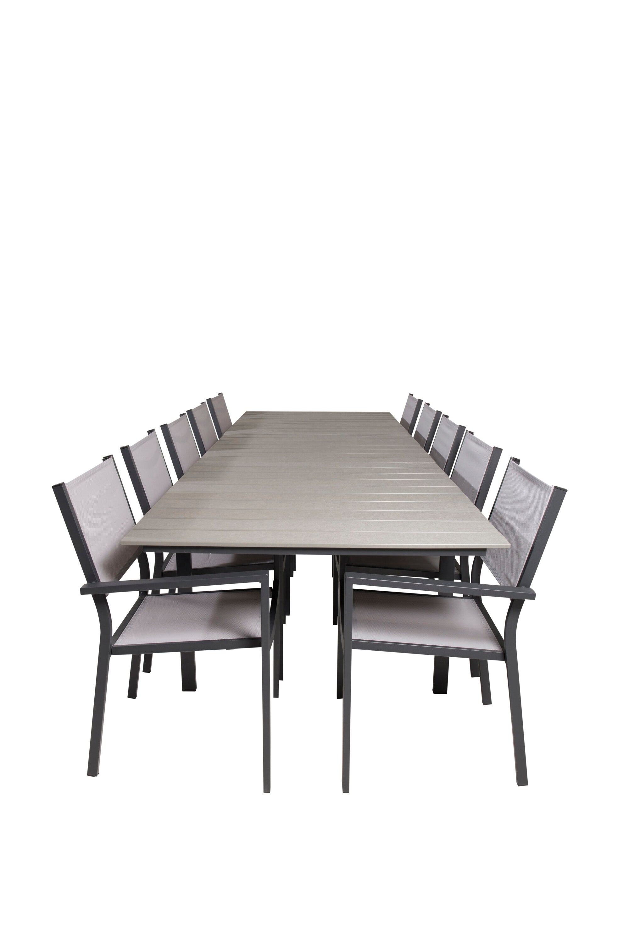 Levels Gartentisch 224/324 + Copacabana Arm Stuhl in Grau präsentiert im Onlineshop von KAQTU Design AG. Gartentischset ist von Venture Home