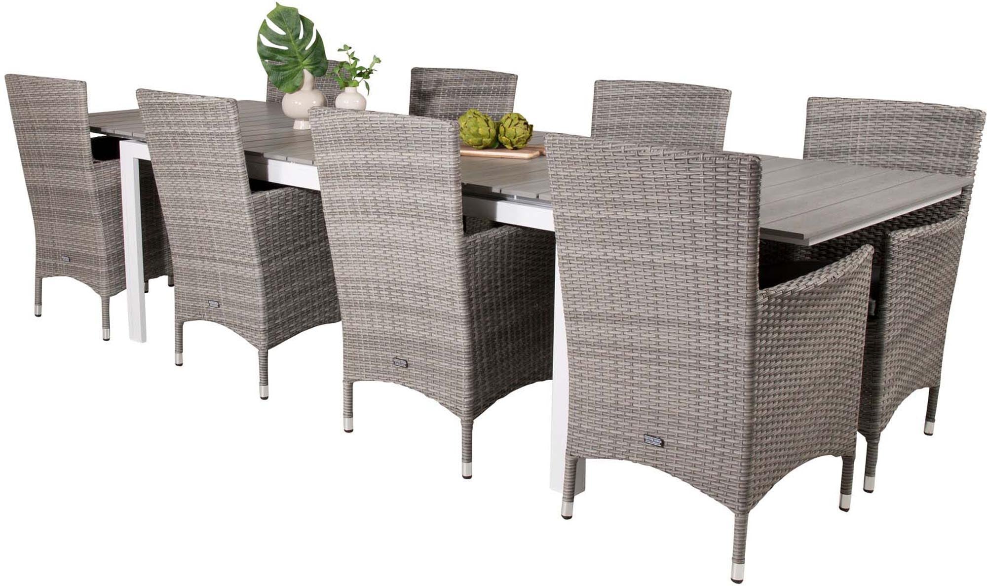 Elegantes Venture Home Tischset für 8, ideal für Outdoor-Dinner.