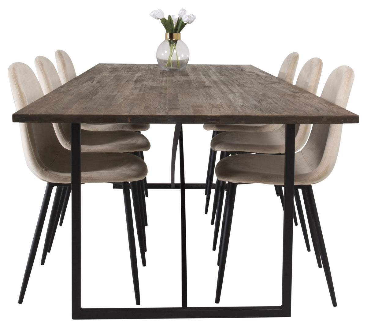 Padang Rechteckiges Essensset in Beige präsentiert im Onlineshop von KAQTU Design AG. Esszimmerset ist von Venture Home