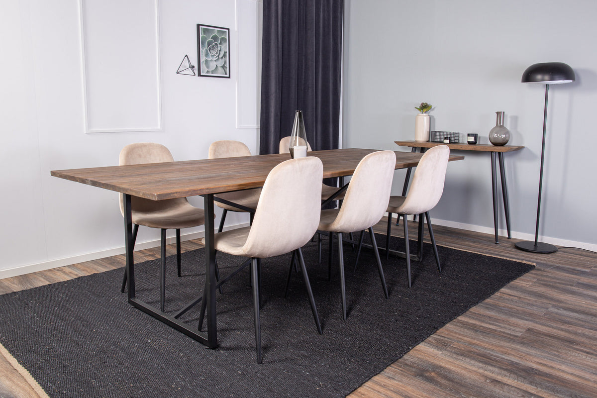 Padang Rechteckiges Essensset in Beige präsentiert im Onlineshop von KAQTU Design AG. Esszimmerset ist von Venture Home