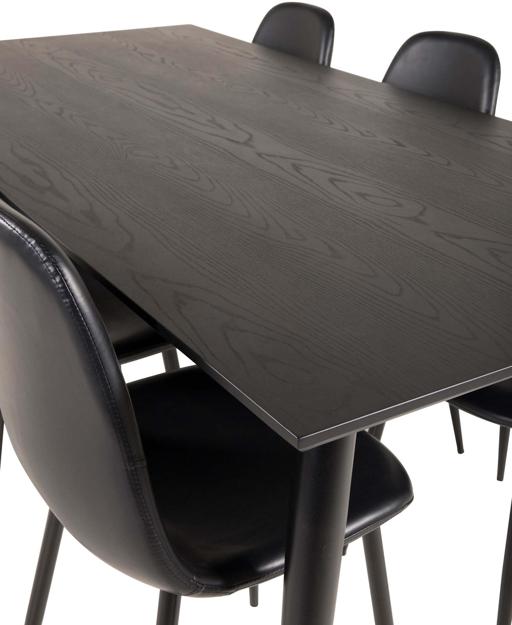 Dipp Esszimmerset + Polar Mat 180cm/6St. in Schwarz präsentiert im Onlineshop von KAQTU Design AG. Esszimmerset ist von Venture Home