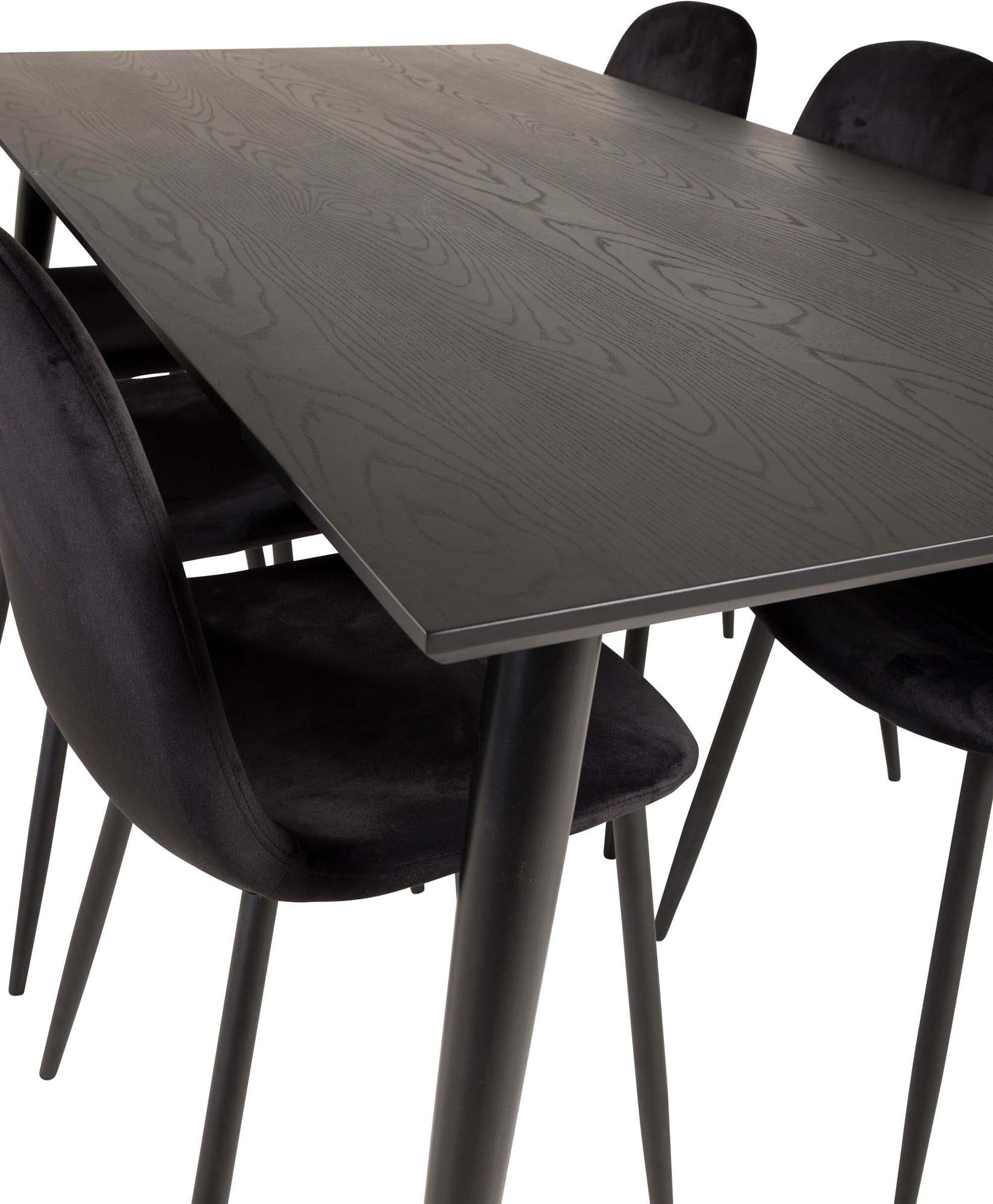 Dipp Esszimmerset + Polar 180cm/6St. in Schwarz präsentiert im Onlineshop von KAQTU Design AG. Esszimmerset ist von Venture Home
