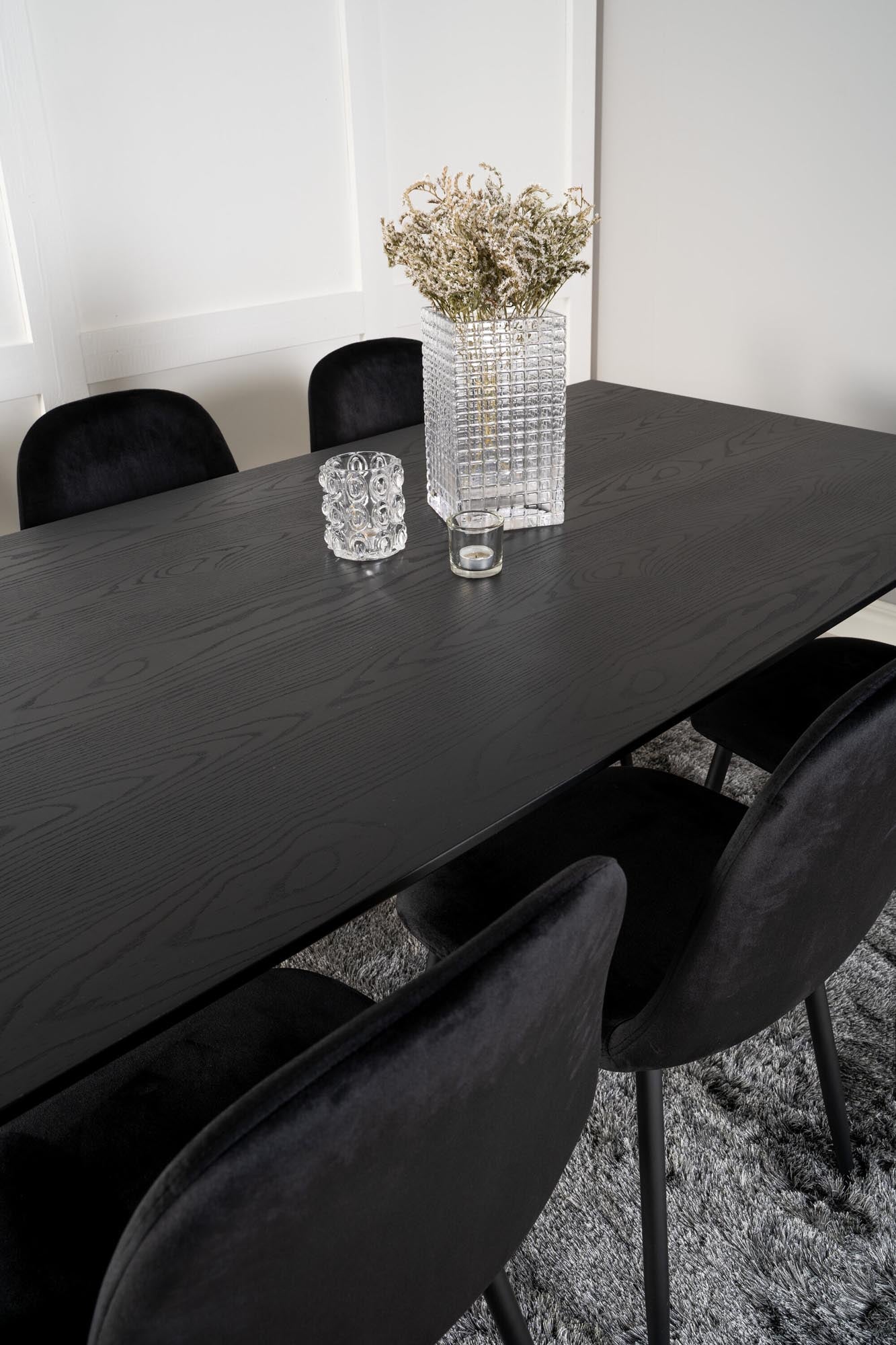 Dipp Esszimmerset + Polar 180cm/6St. in Schwarz präsentiert im Onlineshop von KAQTU Design AG. Esszimmerset ist von Venture Home