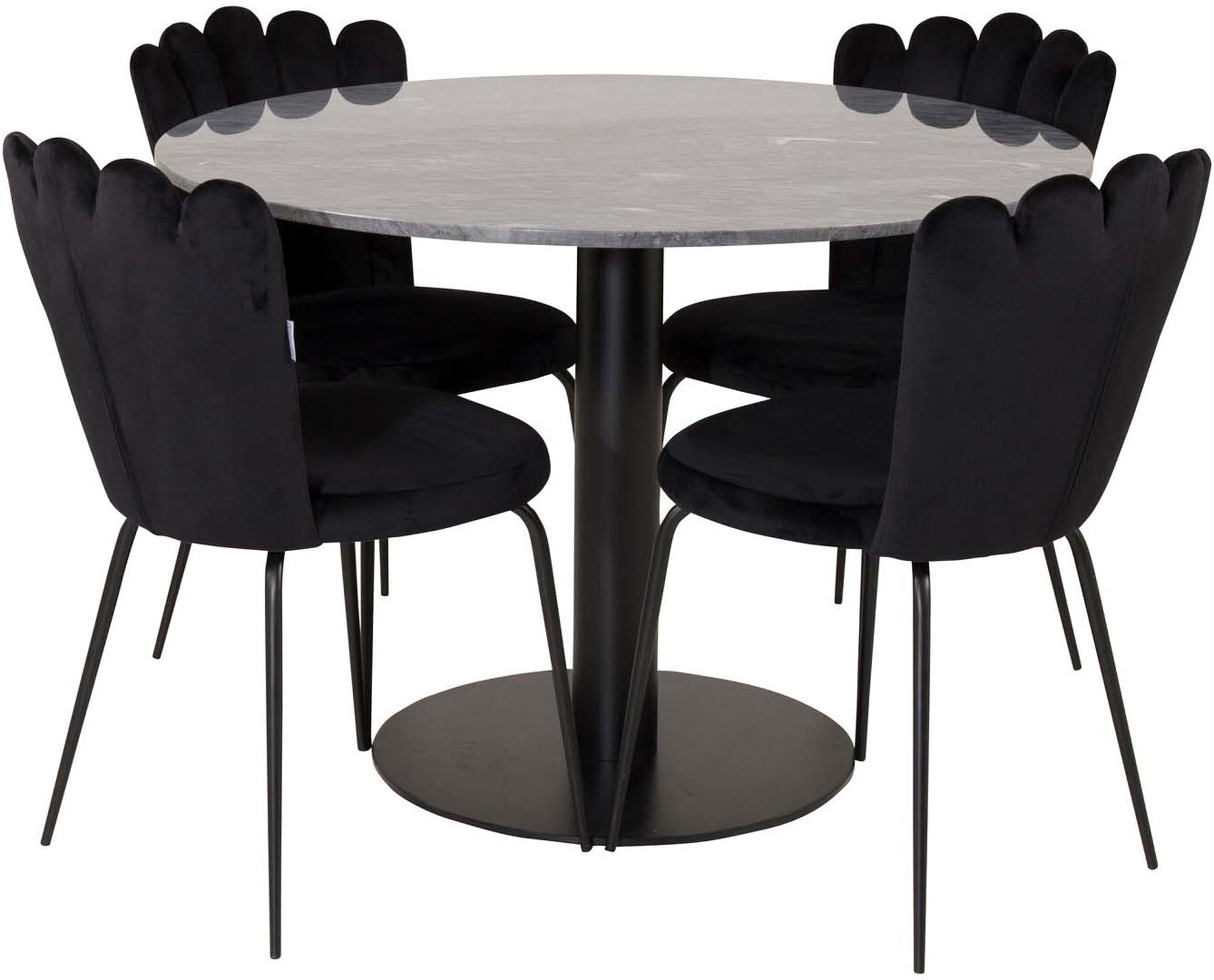 Entdecken Sie das Estelle Esszimmerset + Limhamn Light ⌀106cm/4St. von Venture Home – modernes Design, Komfort und stilvolle Eleganz für Ihr Esszimmer.